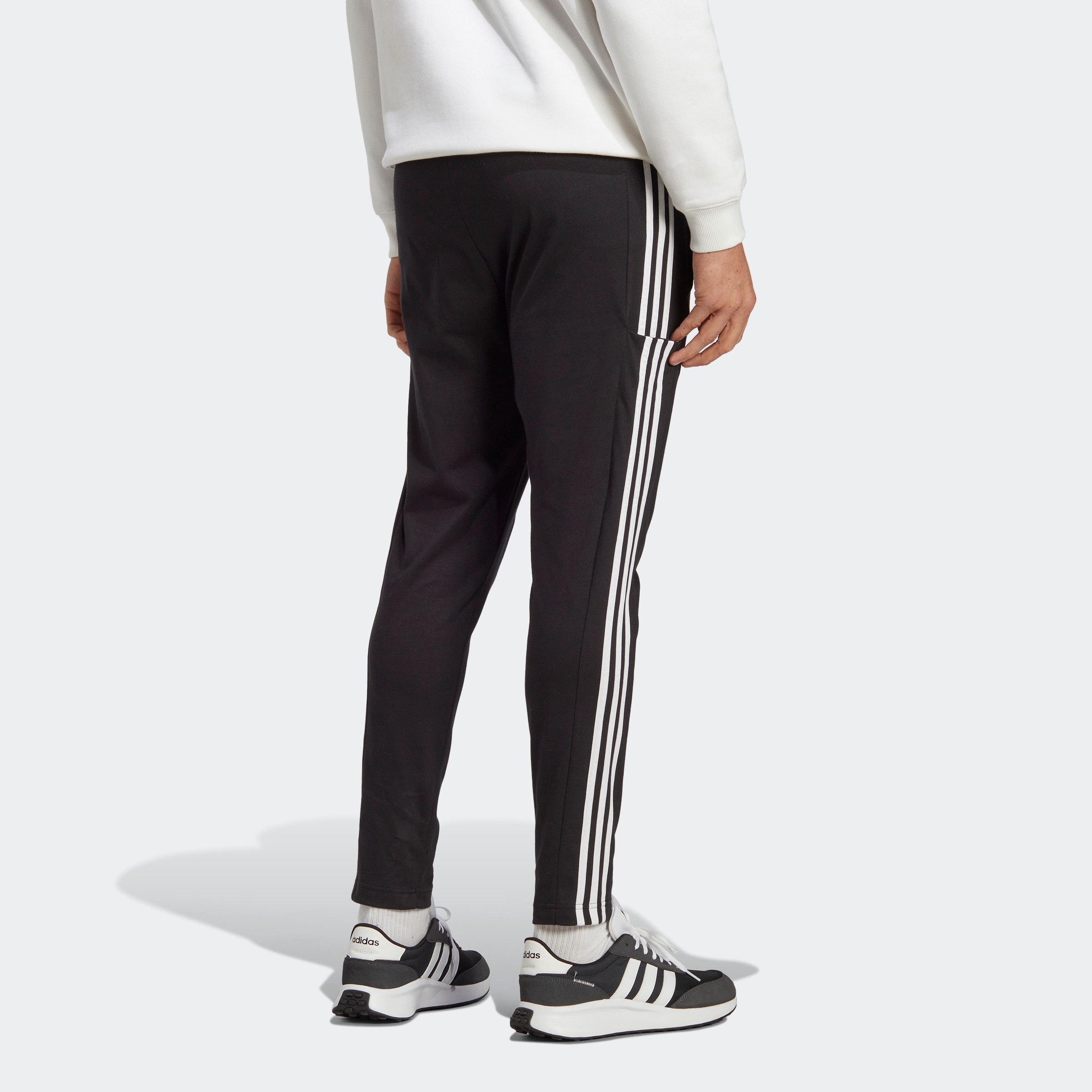 adidas Sportswear Sporthose "ESSENTIALS SINGLE JERSEY TAPERED OPEN HEM 3STR günstig online kaufen