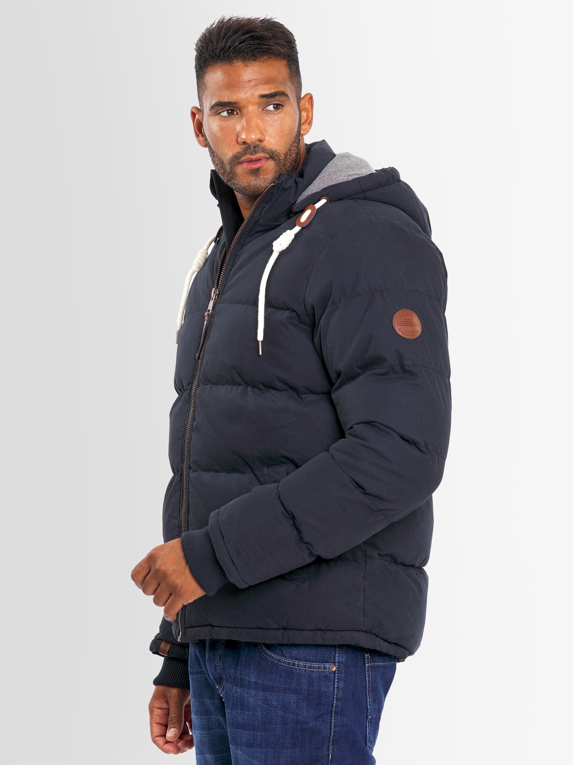 Alessandro Salvarini Winterjacke »ASGinio«, mit abnehmbarer Kapuze