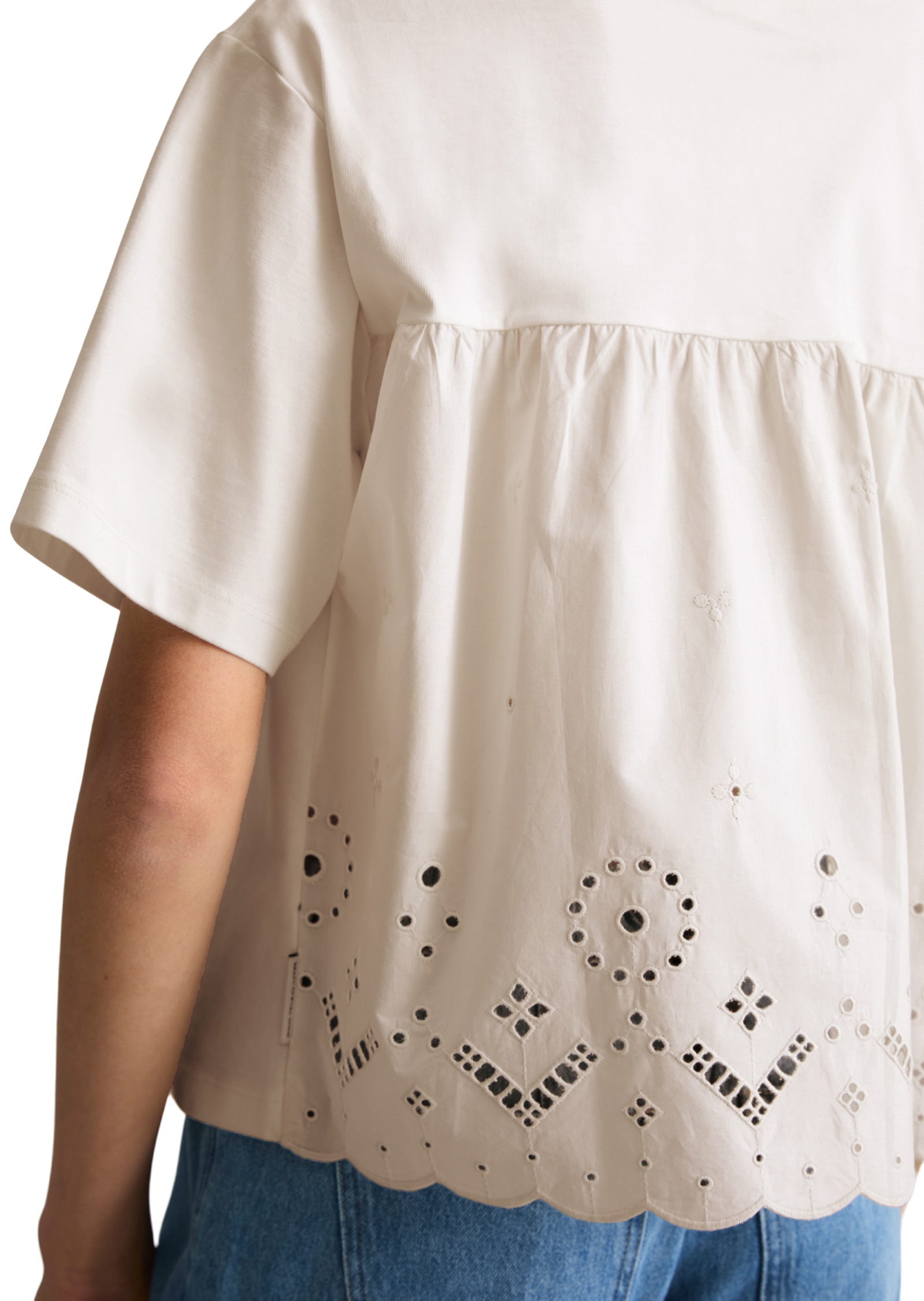 Marc O'Polo DENIM T-Shirt »aus Material-Mix«