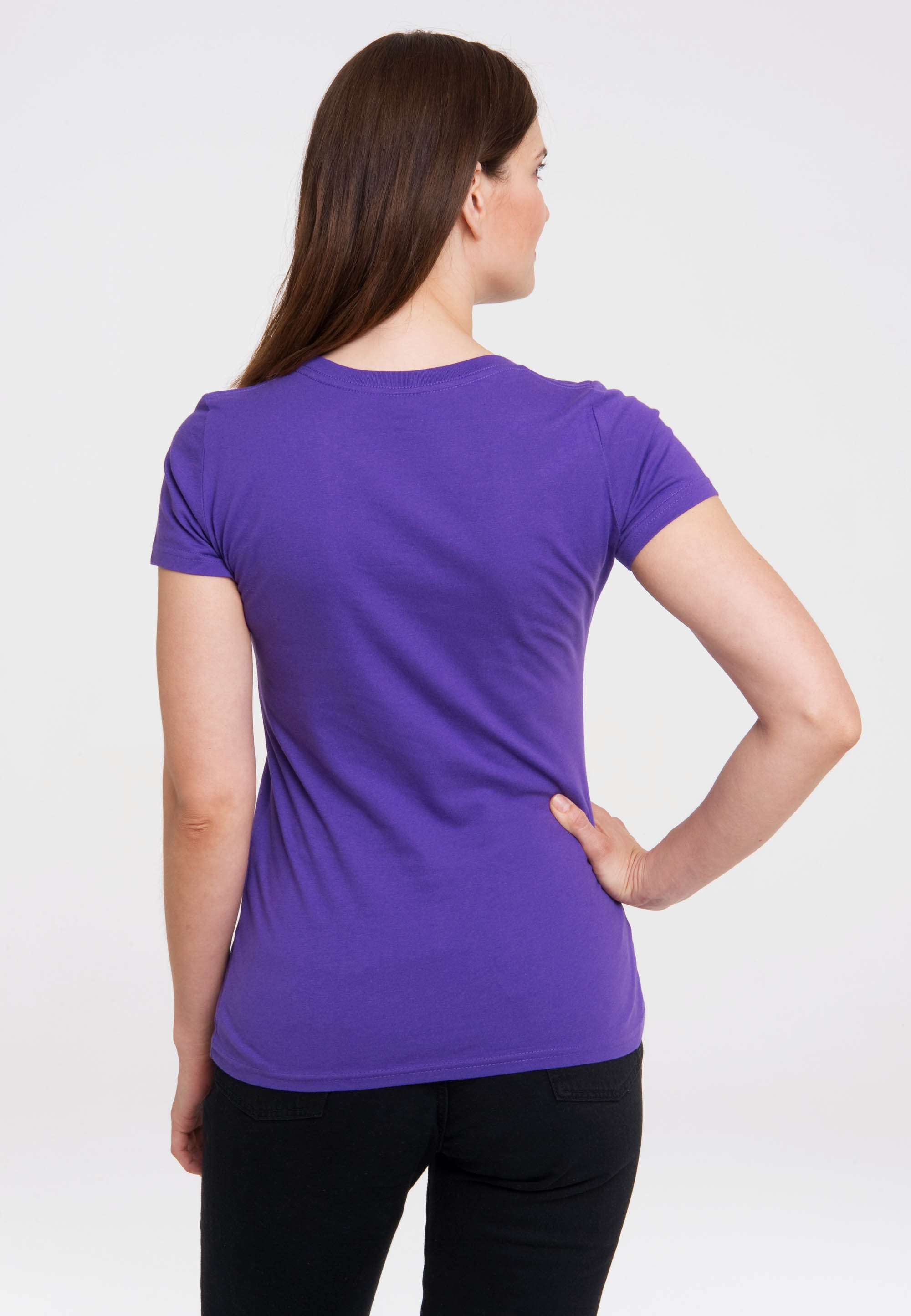 Logoshirt Pippi Langstrumpf T-Shirt Purple M 3