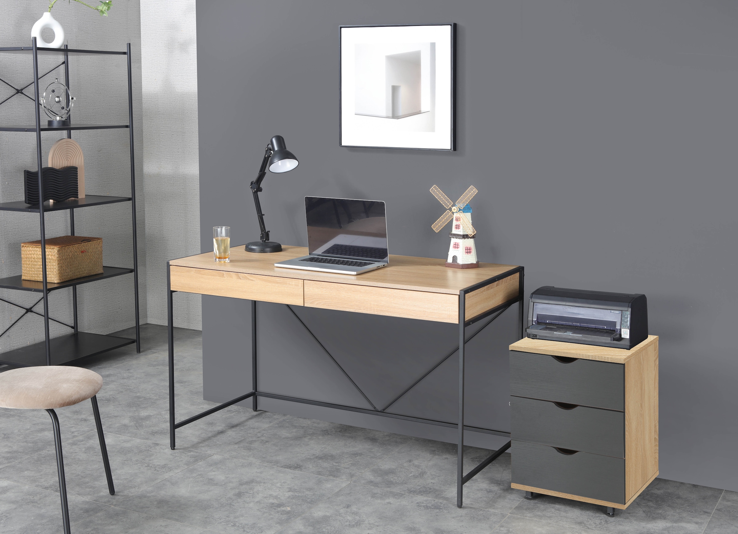 INOSIGN Container »Bürocontainer, Schreibtischcontainer, Brody«, mit 3 Schubladen, bodenausgleichende Füße, Breite 40 cm