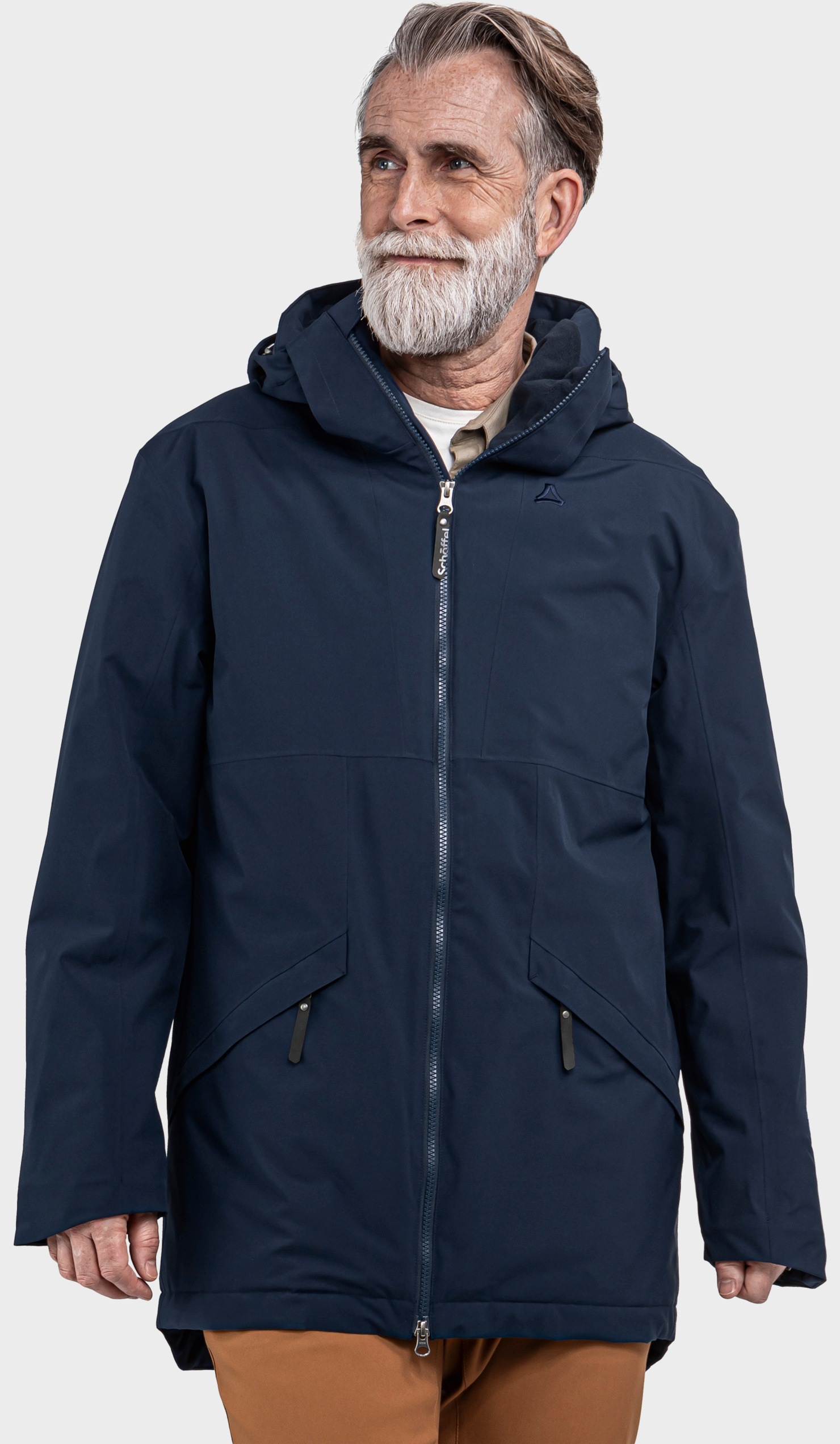 Schöffel Parka d'hiver pour homme Malkay à capuche bleu marine   48 2