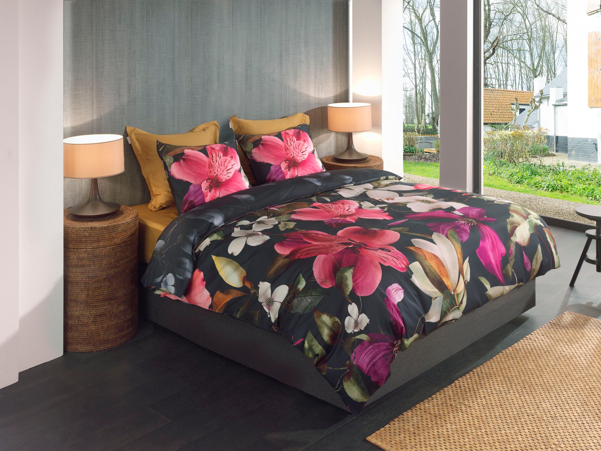 Heckett & Lane Bettwäsche »Tropici«, Blumen Design, 100% Baumwolle ab 135x200 cm.