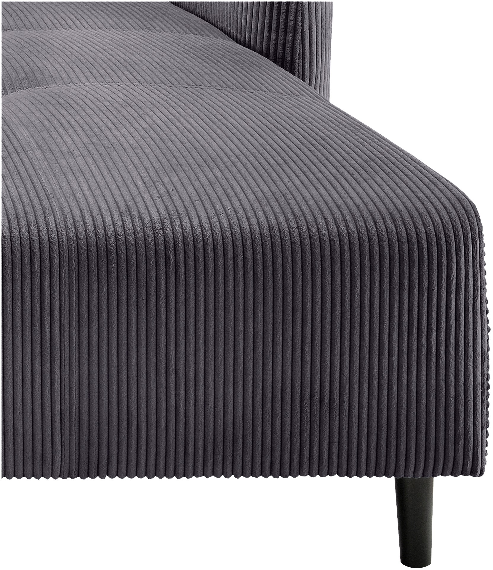 INOSIGN Ecksofa »Mara, L-Form, aktueller Cord Bezug und tolle Farben, schmale Armlehnen«, whlw. mit Bettfunktion,Recamiere links/rechts montierbar, Breite 238cm