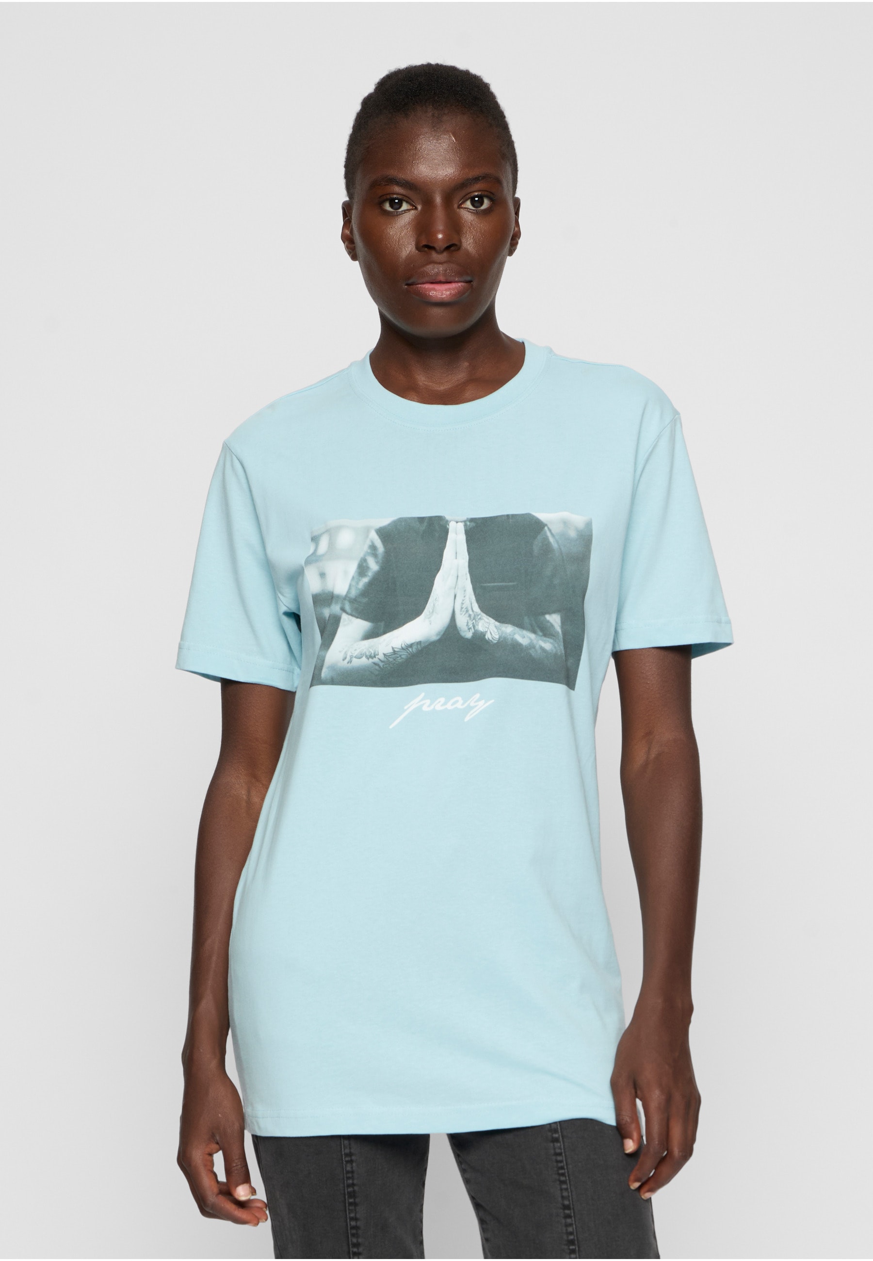 MisterTee Kurzarmshirt »MisterTee Damen Ladies Pray Tee« 1 Stk.