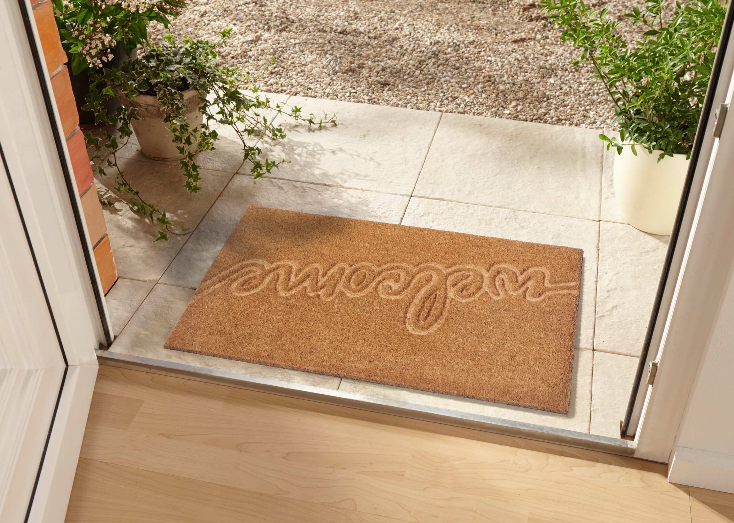 HANSE Home Fußmatte »Welcome, Türmatte«, rechteckig, 15 mm Höhe, Kokos, Schmutzfangmatte, Outdoor, Rutschfest, Innen, Kokosmatte, Flur