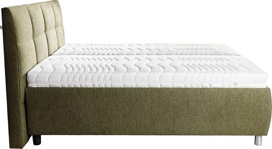 Stauraumbett ALINA "Nadina Comfort", grün (olivgrün tcm 333), B:198cm H:116cm L:217cm, Struktur fein TCM (100% Polyester), Betten, Stauraumbett, inkl. Stauraum und Lattenrost, in diversen Ausführungen 6