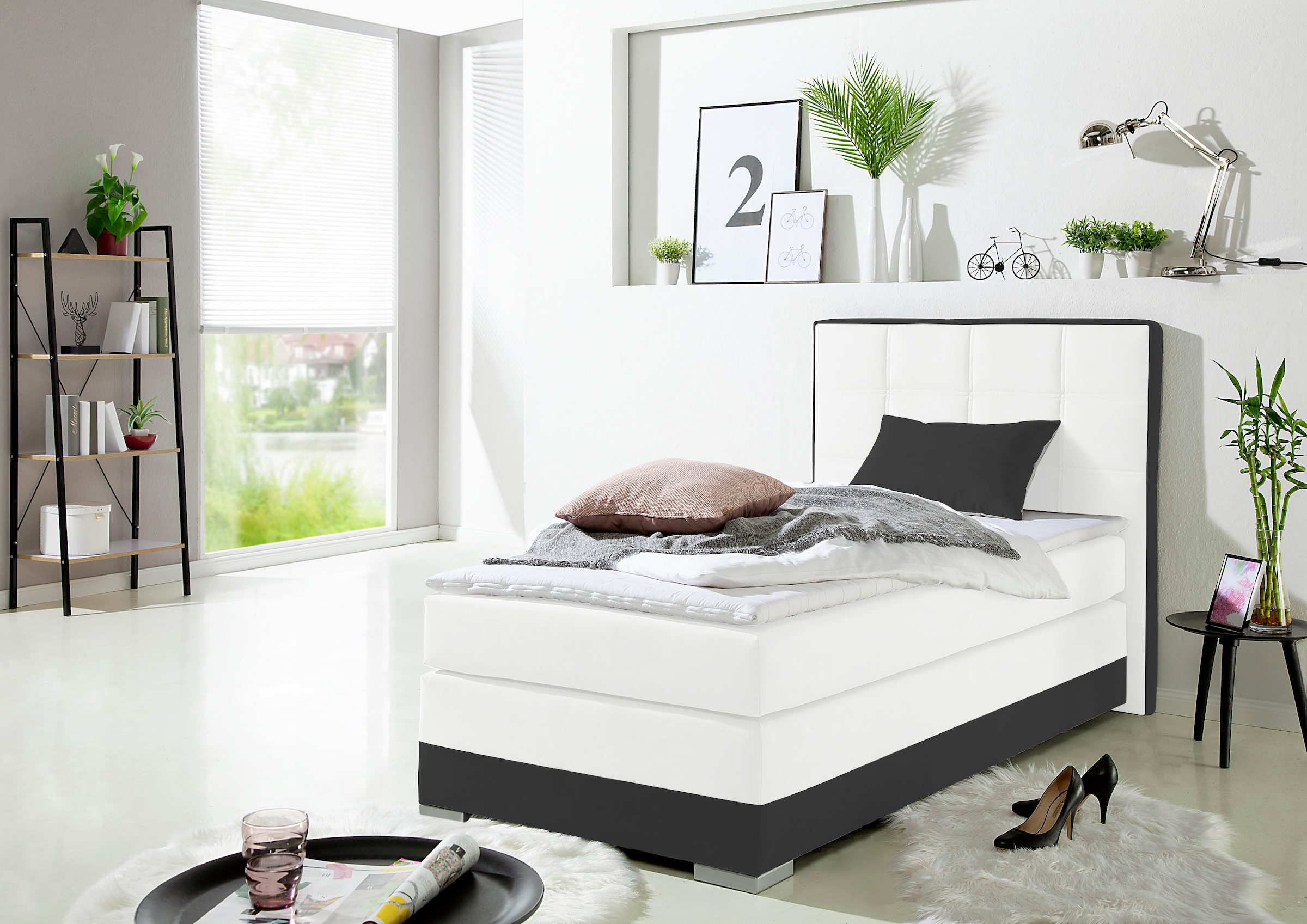 INOSIGN Boxspringbett, inklusive Topper und Wendekissen