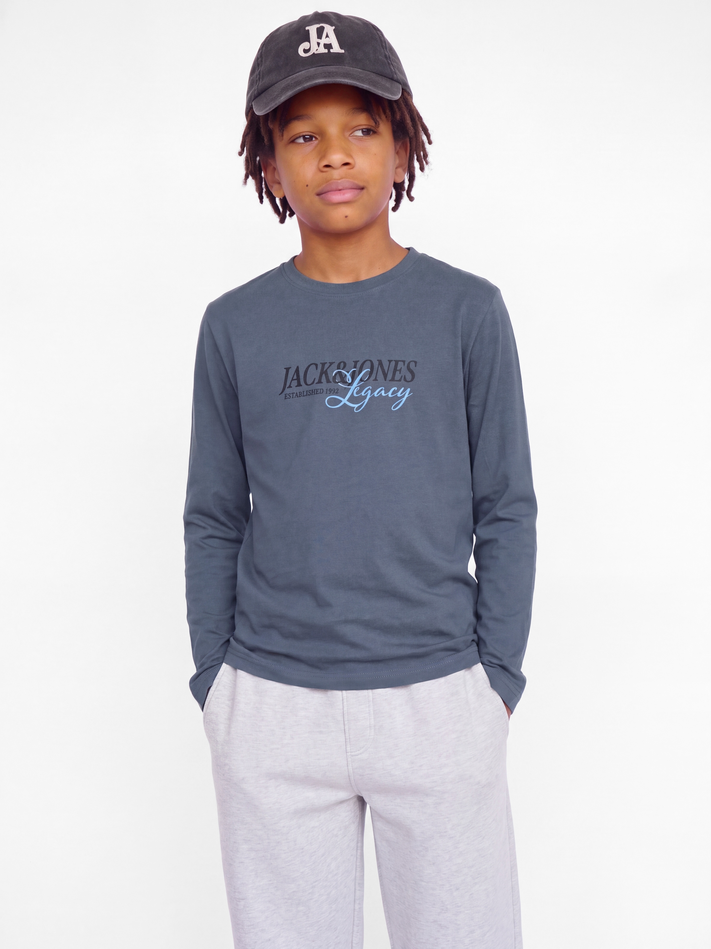 Jack & Jones Junior Langarmshirt »JJJADE TEE LS CREW NECK BF JNR« Baumwolle, locker geschnitten