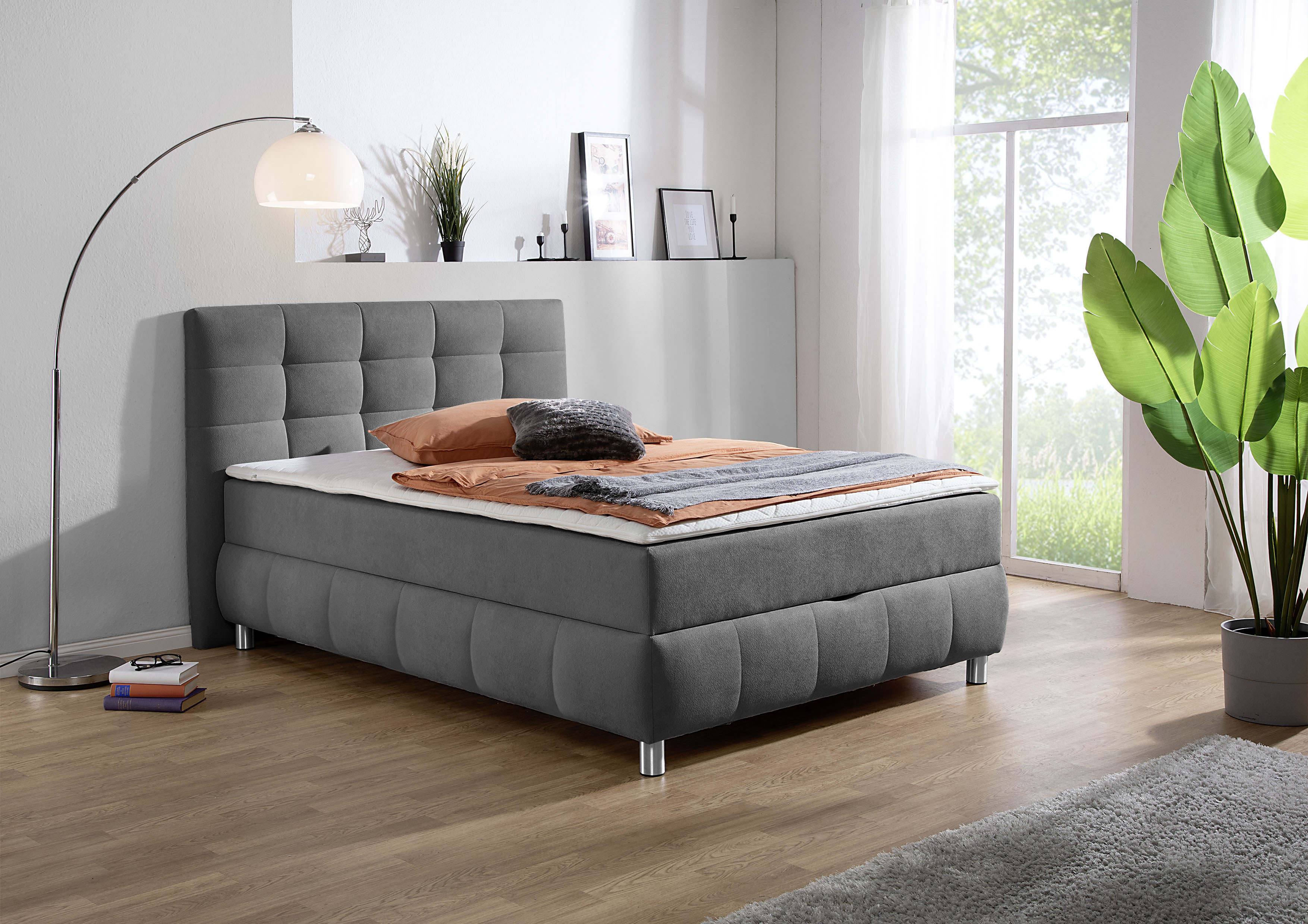 Home affaire "Marvao inkl. Bettkasten und Topper" Boxbett mit Bettkasten, inkl. Topper