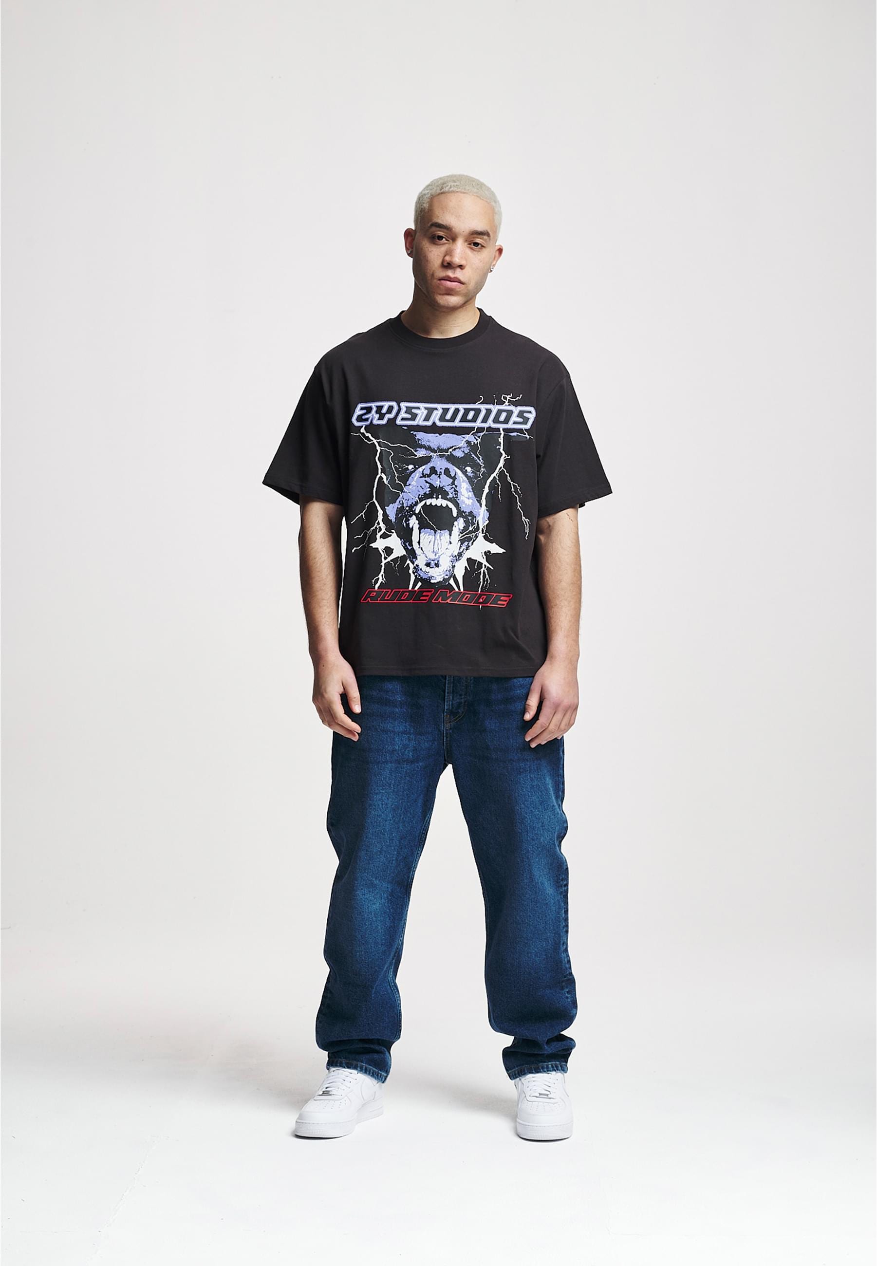 2Y Studios T-Shirt »2Y Studios Herren Rottweiler Oversize Tee«, (1 tlg.)