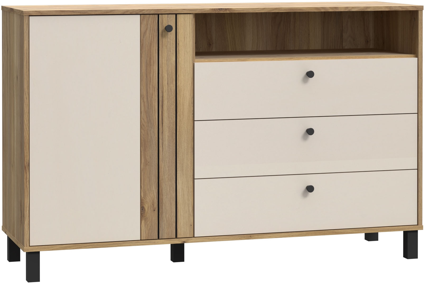 FORTE Sideboard »Killarney«, Sideboard, Stauraum, Soft Close, Metallgriffe
