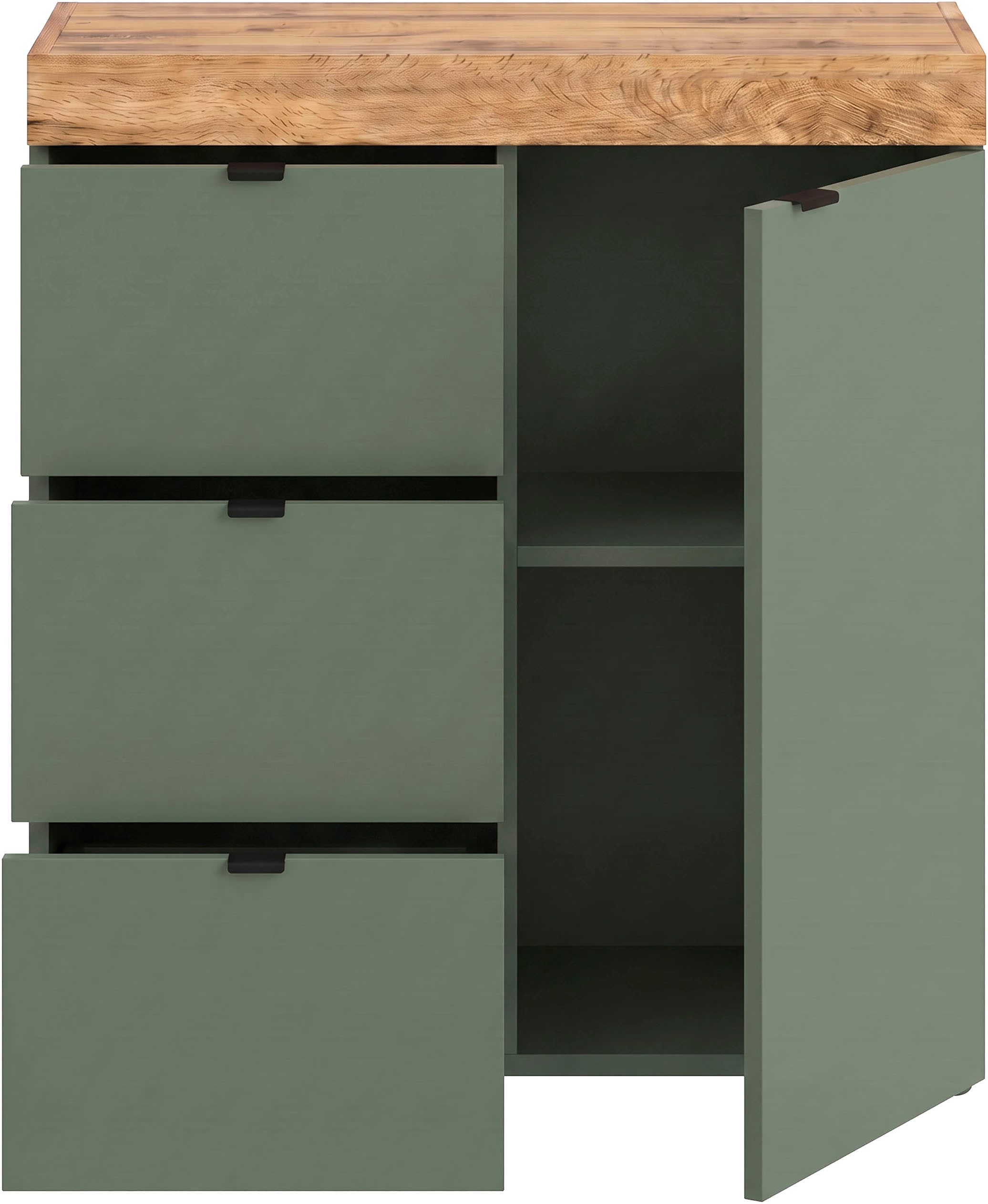 OTTO home Kommode »MAMBO II, Breite 77 cm, 1 Tür, 1 Einlegeboden, 3 Schubkästen« 1 Stk. tlg. Kommode, Anrichte, Wohnzimmer, Schlafzimmer