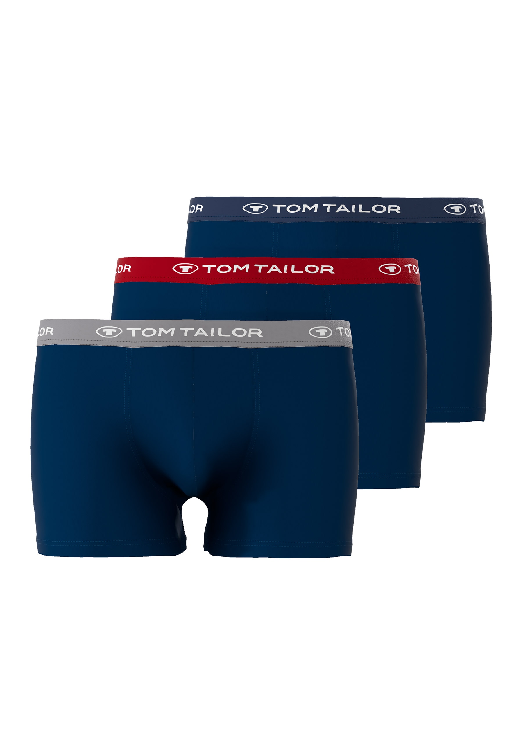 TOM TAILOR Boxershorts "Buffer", (Packung, 3 St.), mit angenehmen Logobund