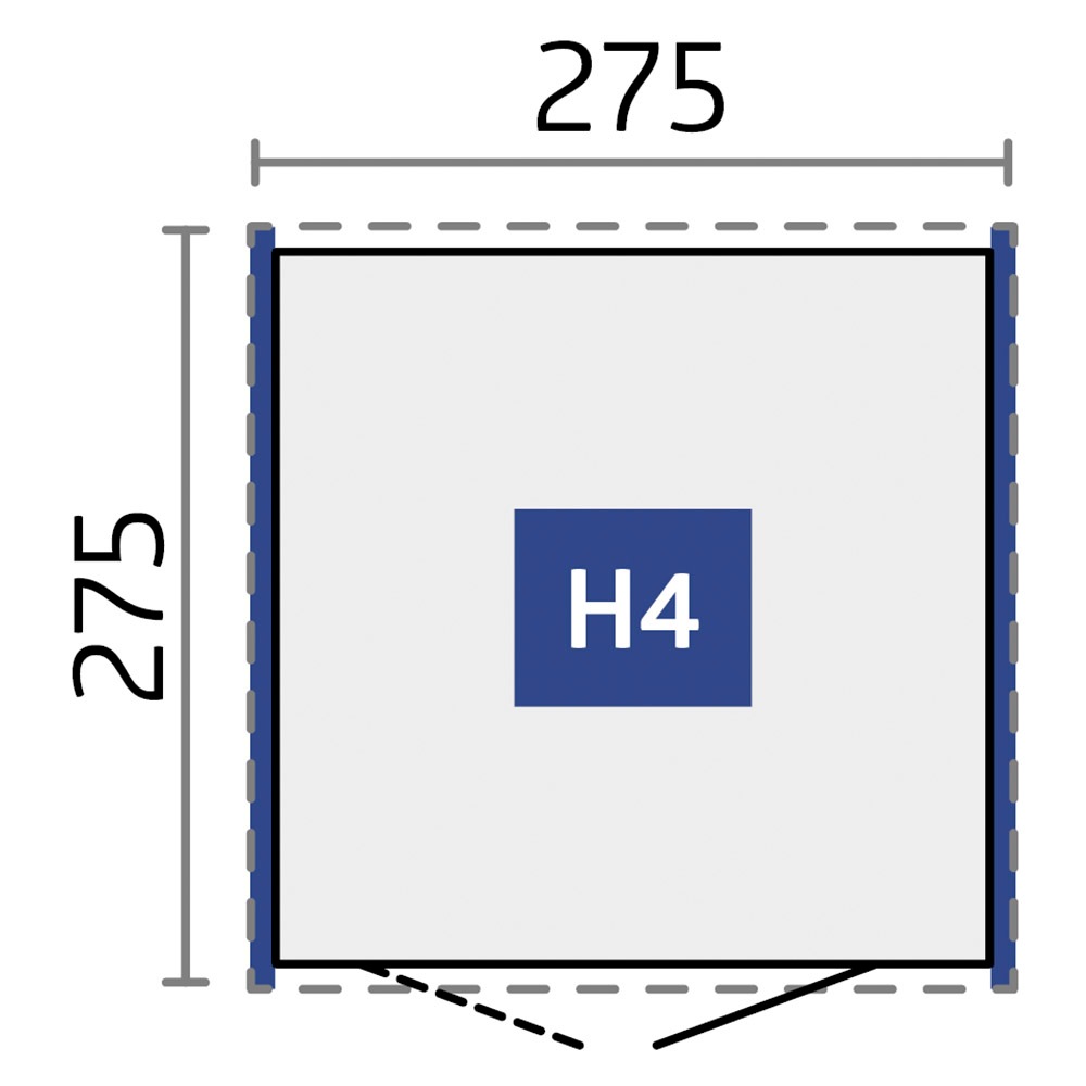 Biohort Gerätehaus »HIGHLINE Gr. H4, verschiedene Farben« stylisches Metall-Gartenhaus mit Flachdach