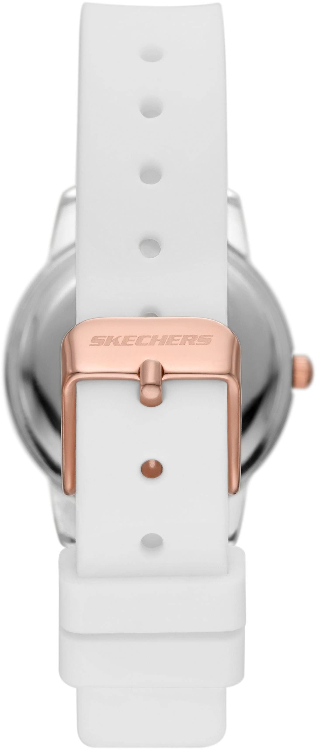 Skechers Quarzuhr »ANAHEIM«, Armbanduhr, Damenuhr, Silikonarmband, analog, Glassteine