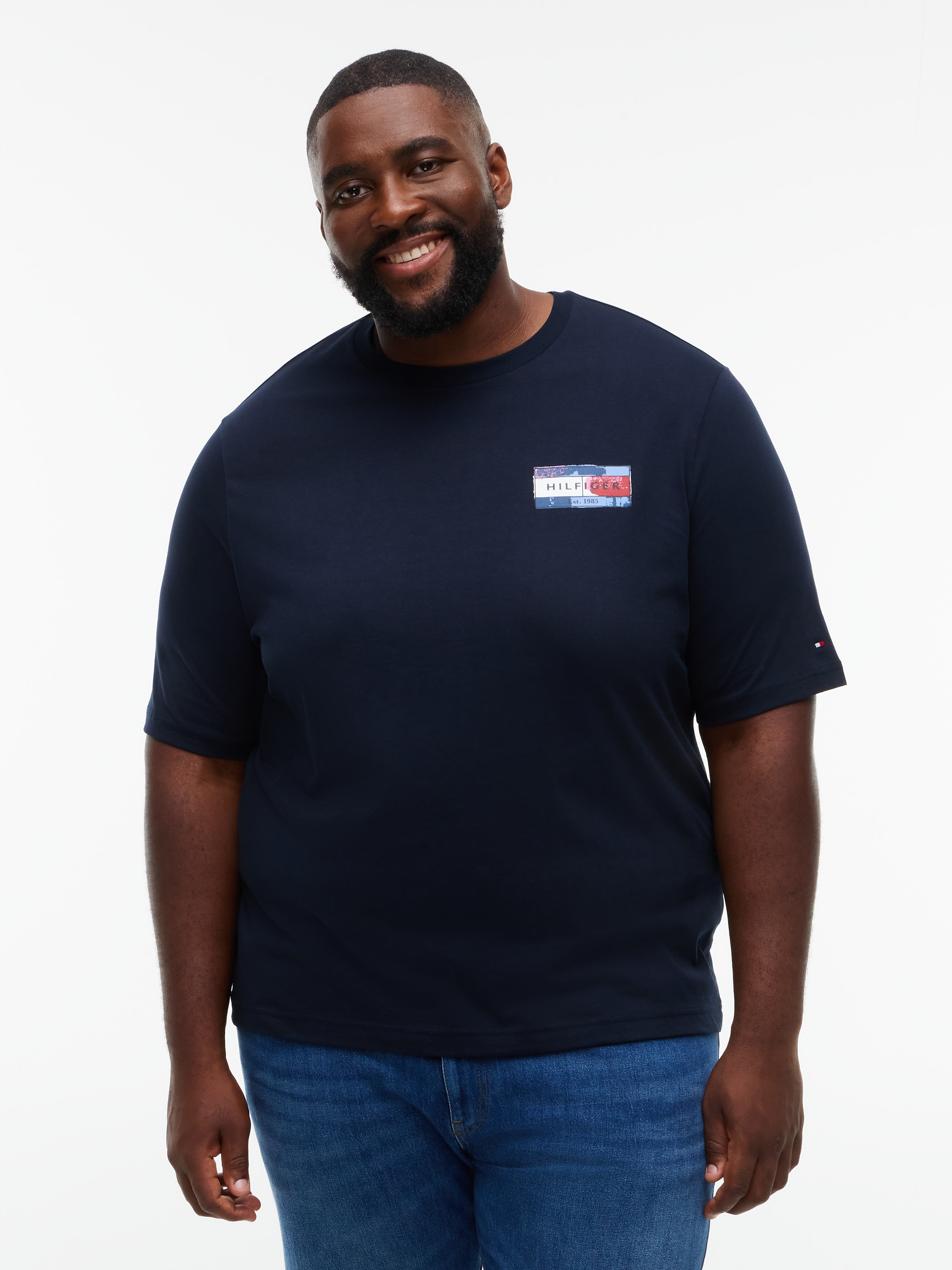 Tommy Hilfiger Big & Tall T-Shirt "BT-BACK FLAG GRPHIC" mit Rückenprint, normale Passform