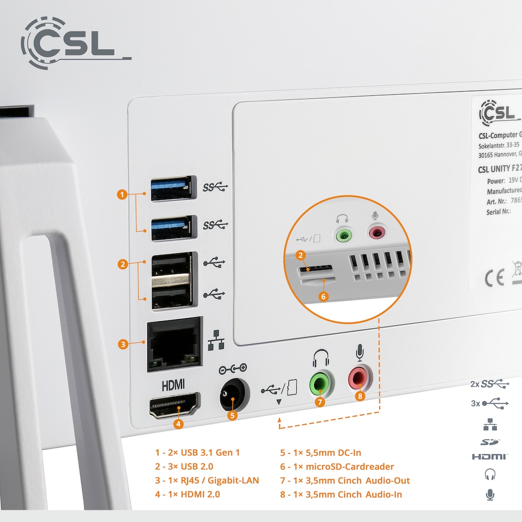 CSL All-in-One PC »Unity F27-JLS Pentium«