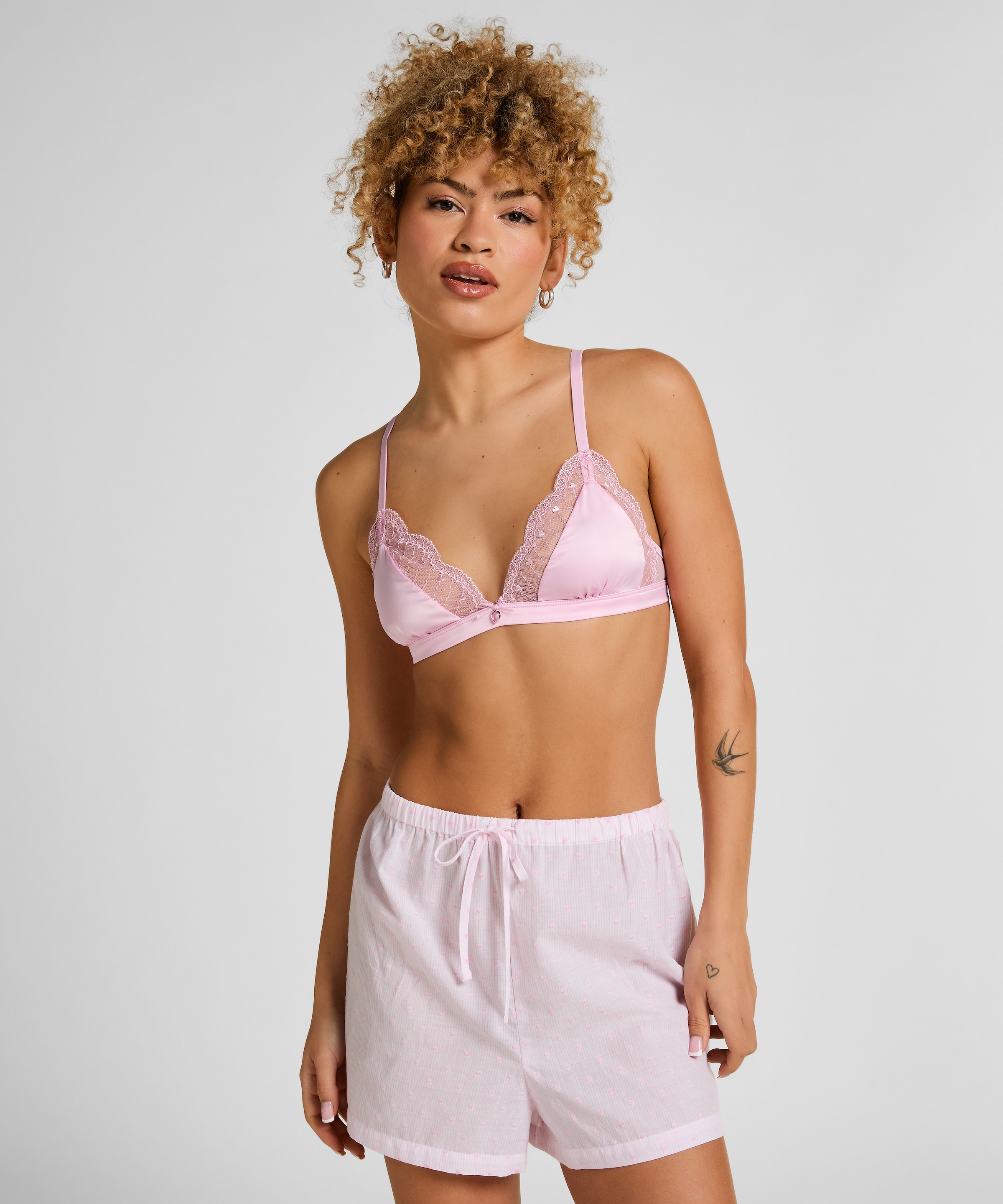 Hunkemöller Pyjama »Heart Pyjama Shorts - Gestreift aus Baumwolle«