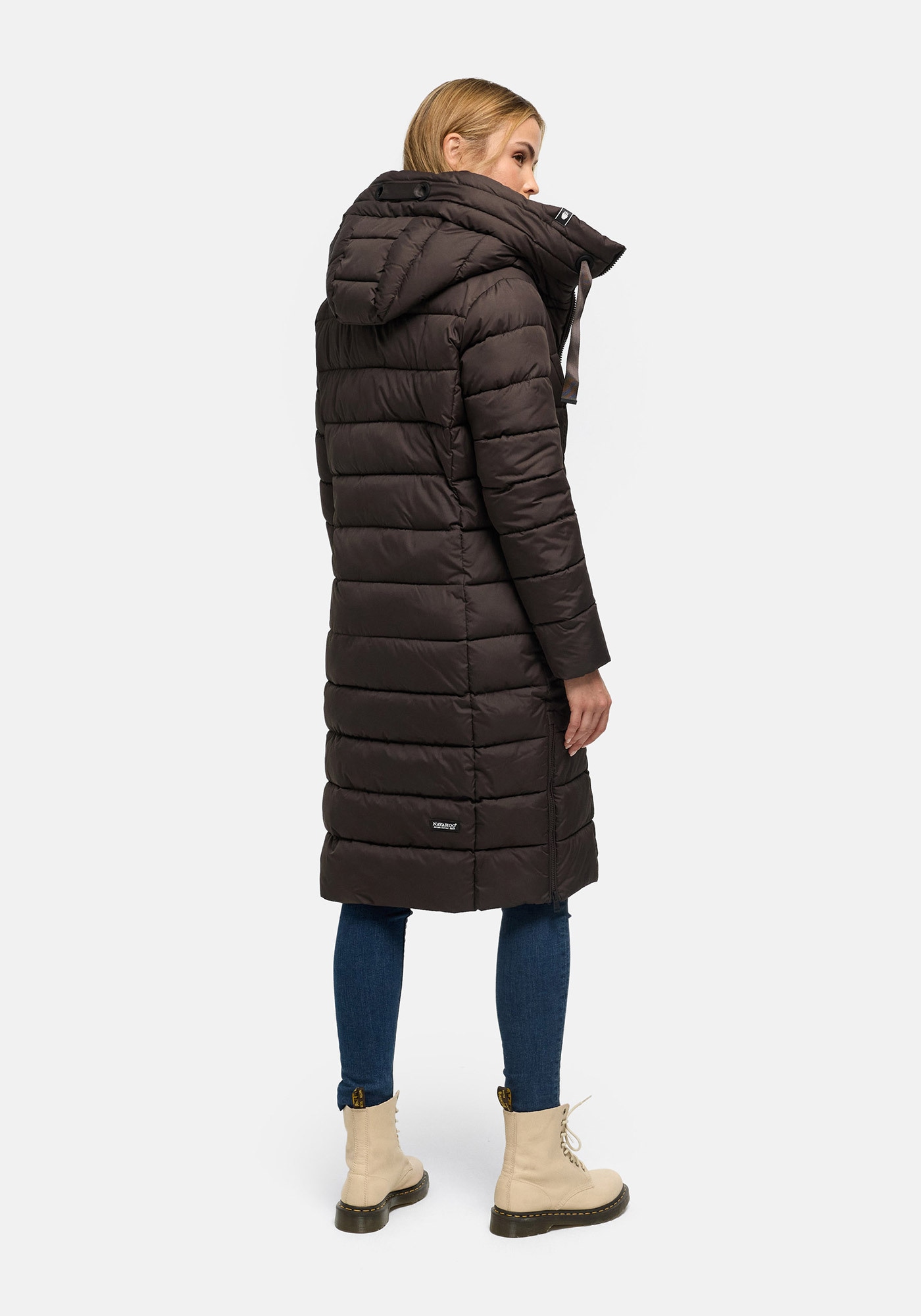 Navahoo Winterjacke »Mondmaedchen« Extra langer Schnitt mit seitlichen Schlitzen