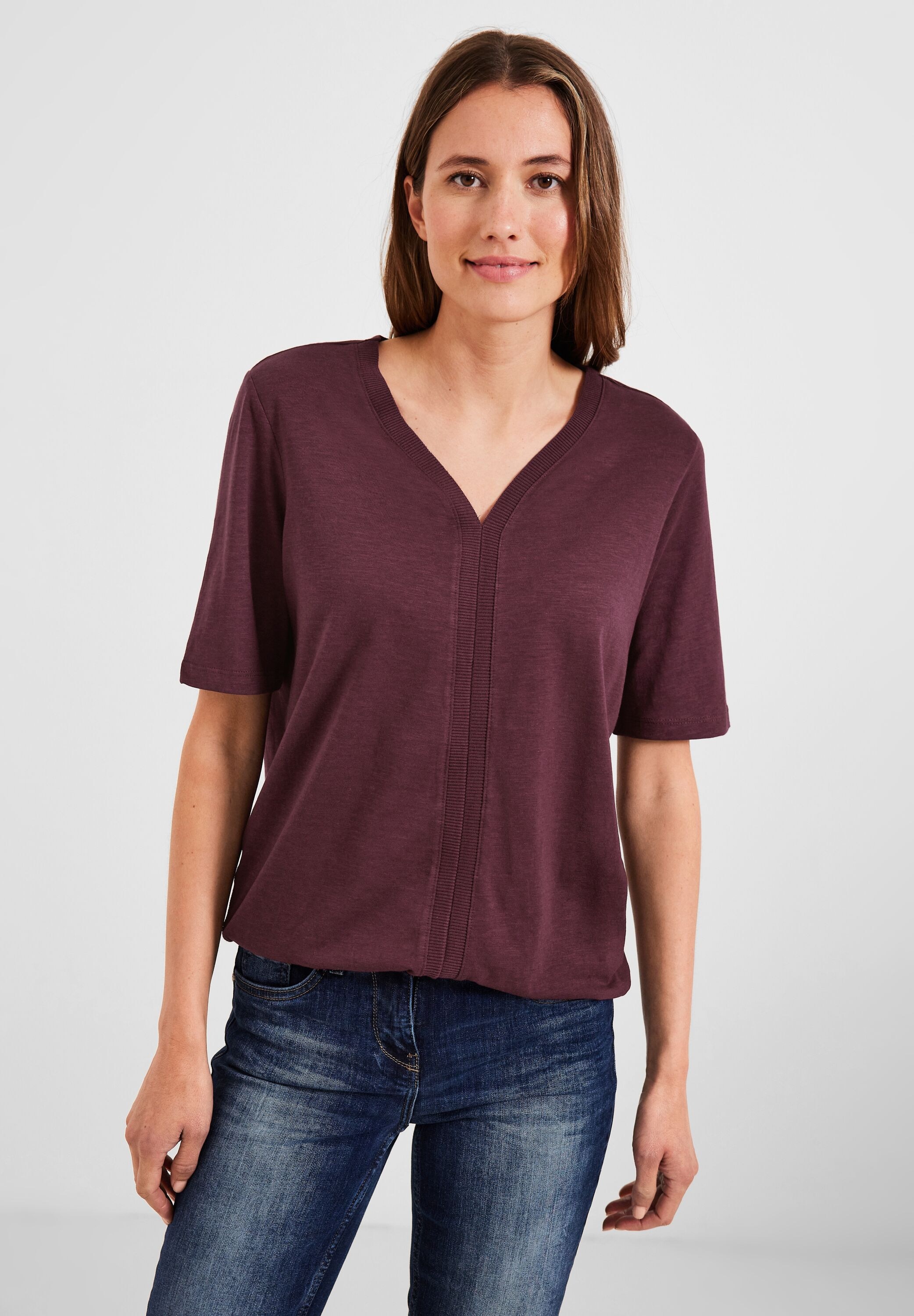 Cecil T-Shirt, aus softem Materialmix