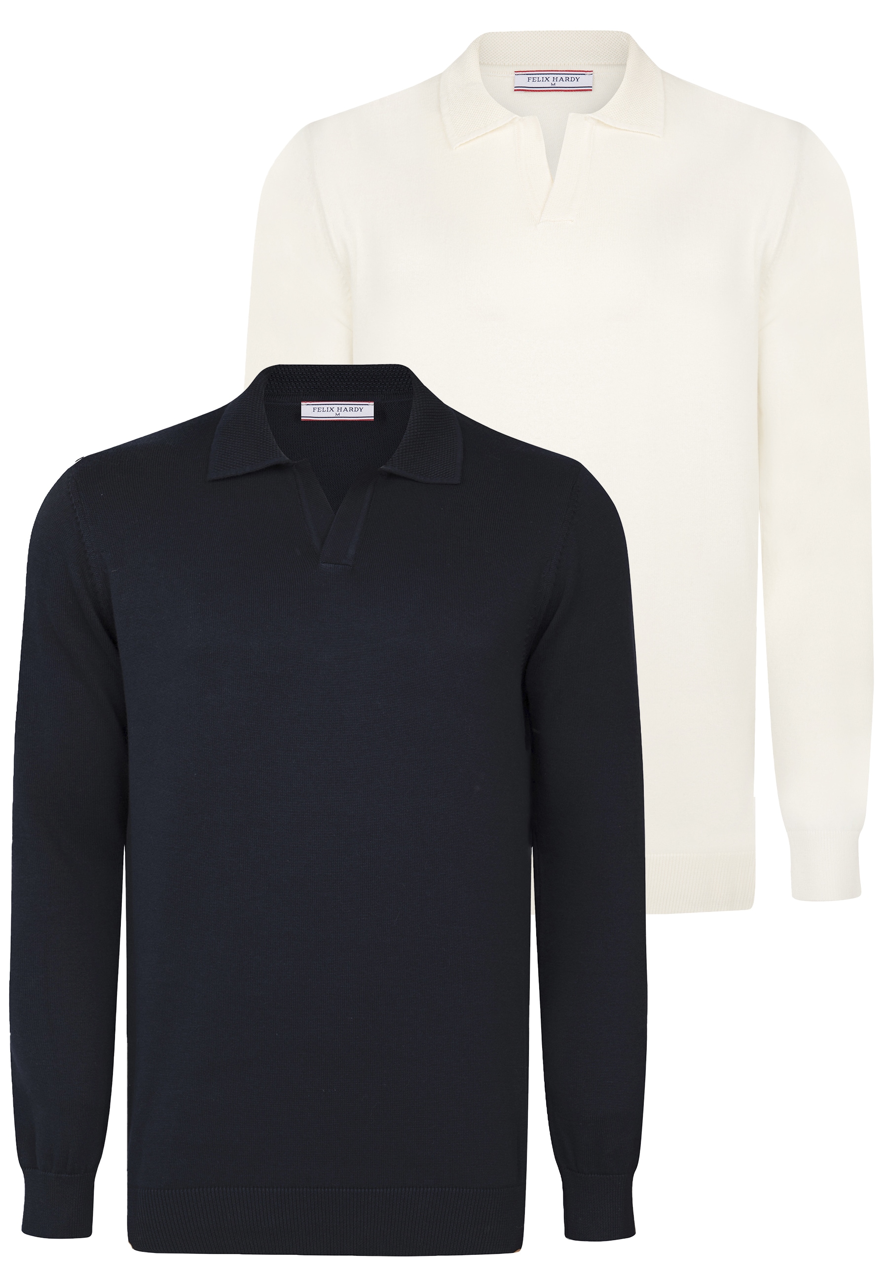 Felix Hardy "Pullover mit Polo-Kragen 2er-Pack" Set