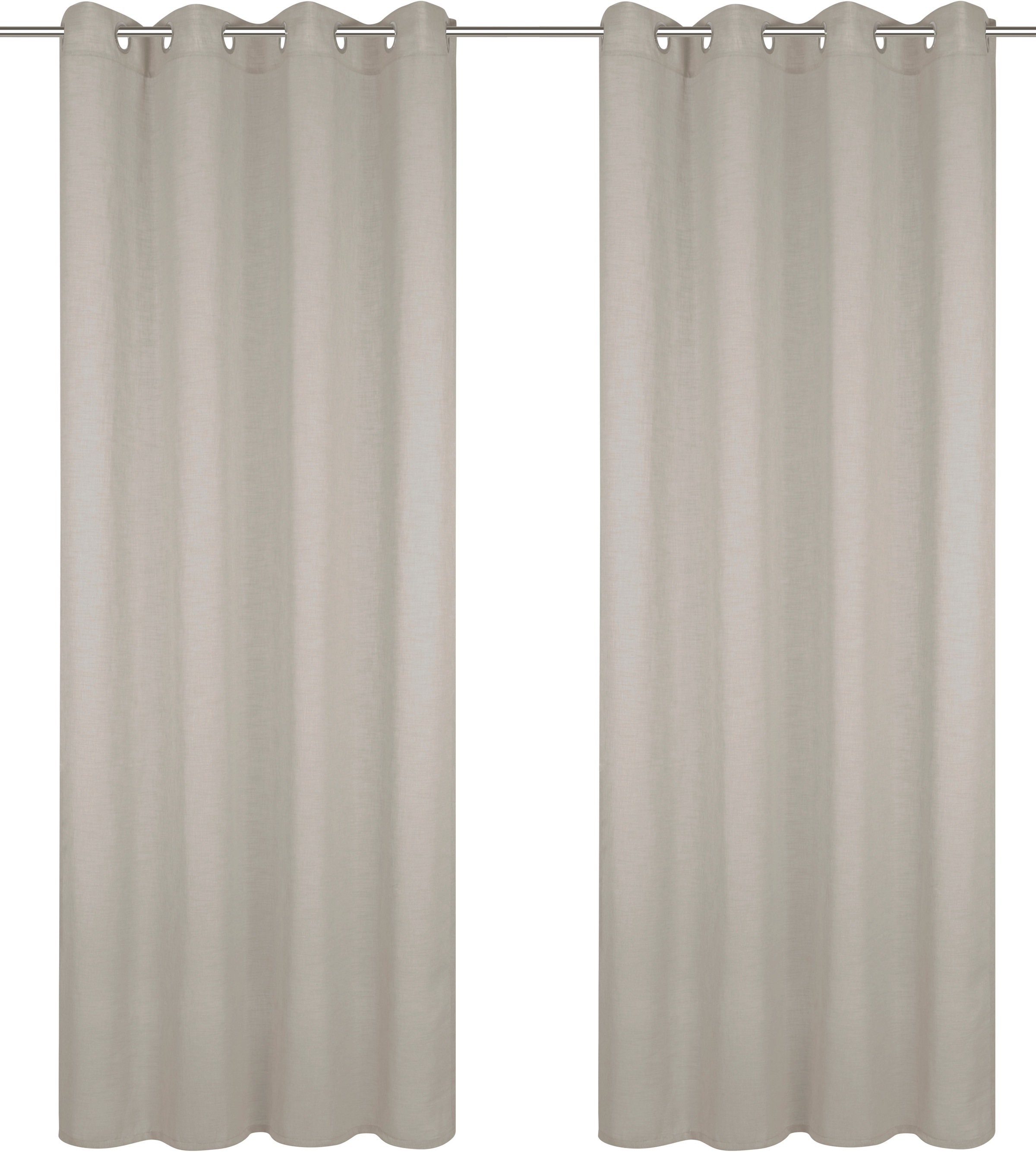 OTTO home Gardine "Fiete" Ösen 1 Stk. tlg. Leinen Optik, monochrom, basic, günstig online kaufen
