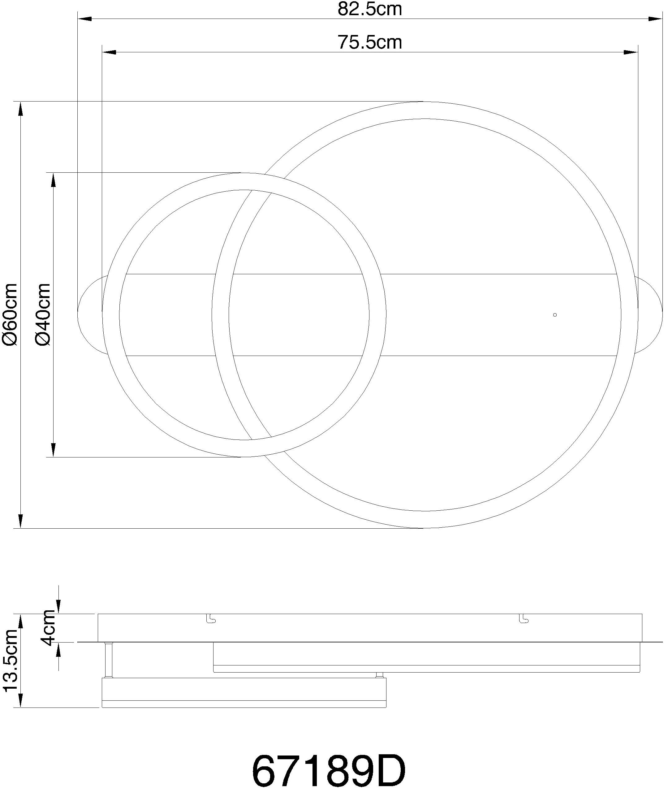 GLOBO LIGHTING Deckenleuchte »AUGUSTO« LED-Modul 1 Stk. Deckenlampe Wohnzimmer-Leuchte Schlafzimmer-Leuchte Flur Küche
