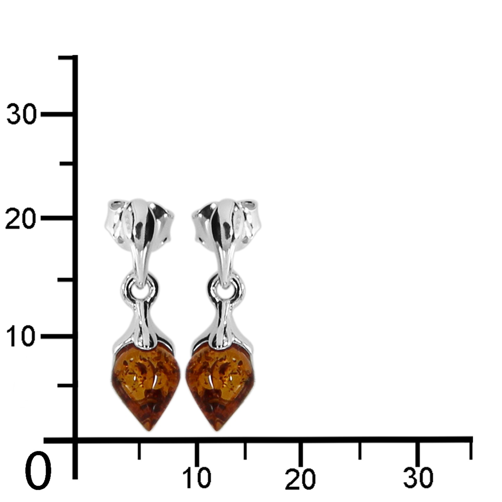 Ostsee-Schmuck Lene Earrings Silver 925 Amber 2