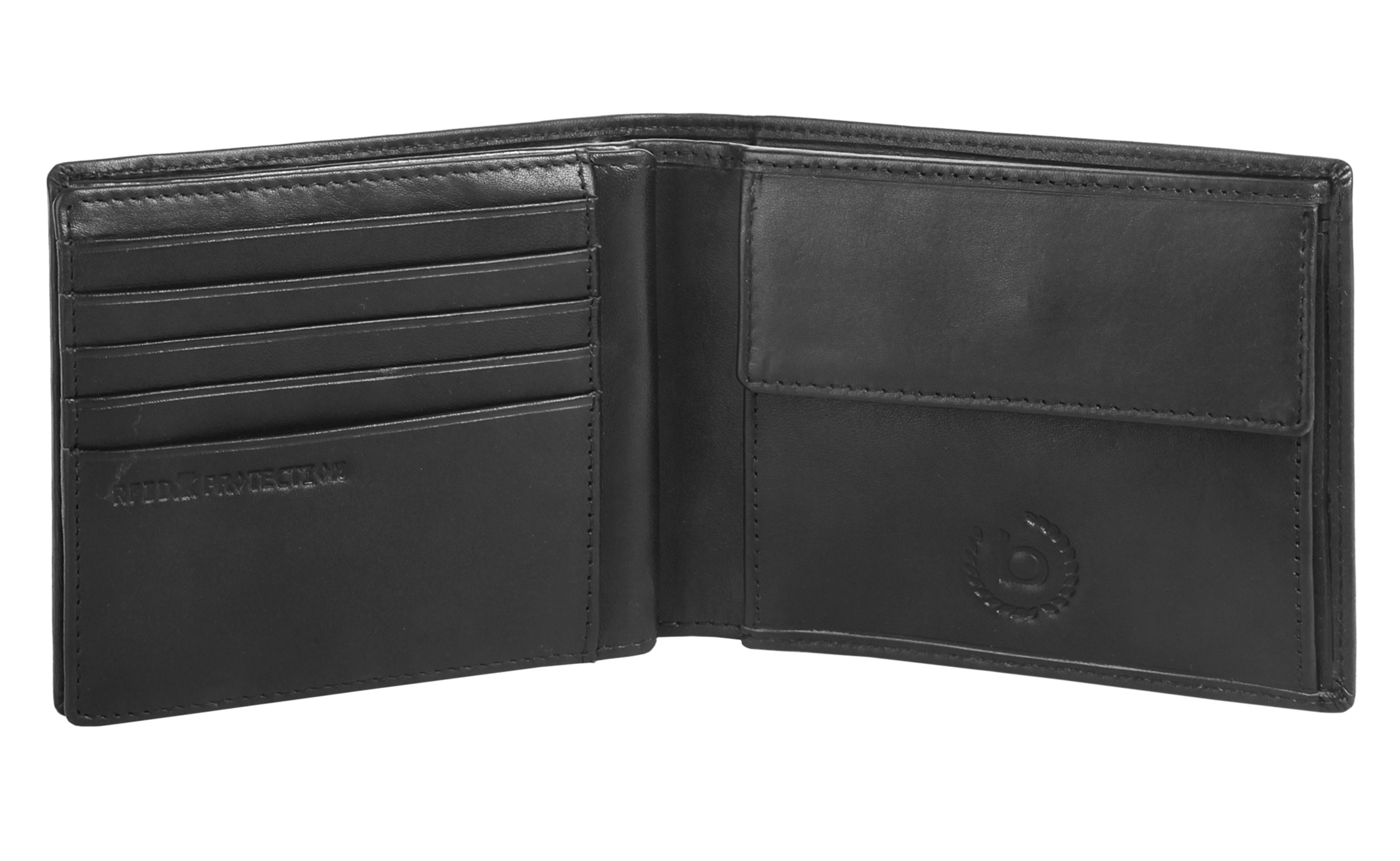 Geldbörse BUGATTI "PRIMO RFID", Damen, schwarz, Leder, beschichtet, leicht glänzend, Kleinlederwaren, echt Leder 3