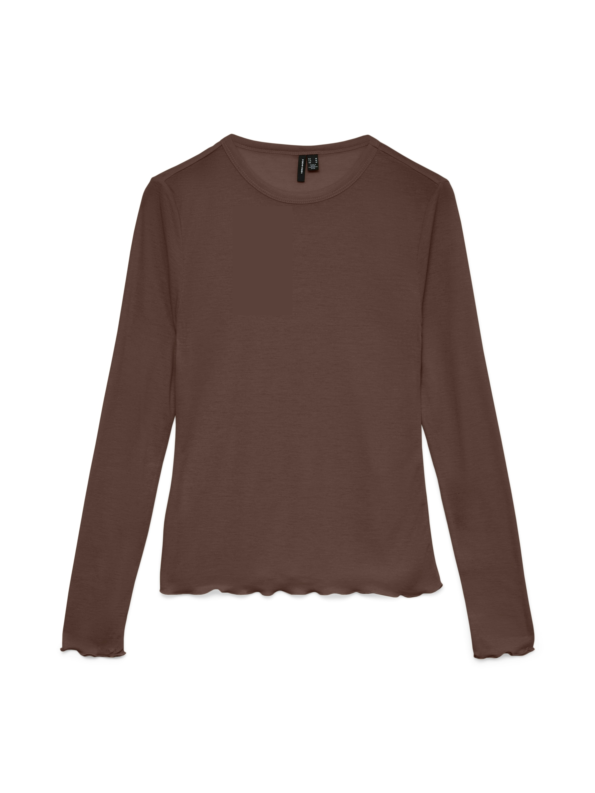 Vero Moda Langarmshirt »VMARIEL LS TOP JRS NOOS« Materialmix, gewellter Saum