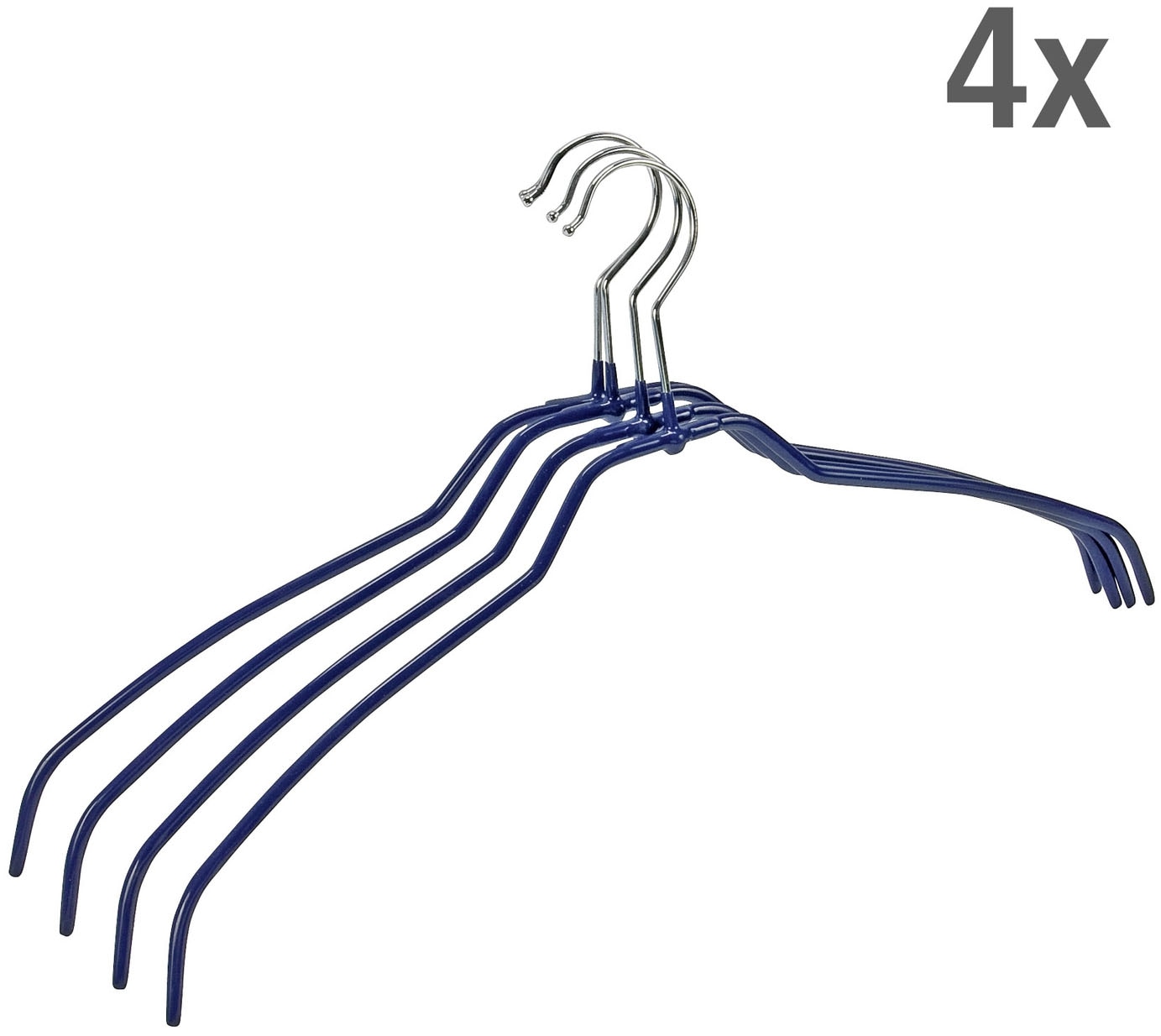 WENKO Kleiderbügel »Modell Slim«, (Set, 16 tlg.), Formbügel mit rutschhemmender Beschichtung, extra schmal, platzsparend