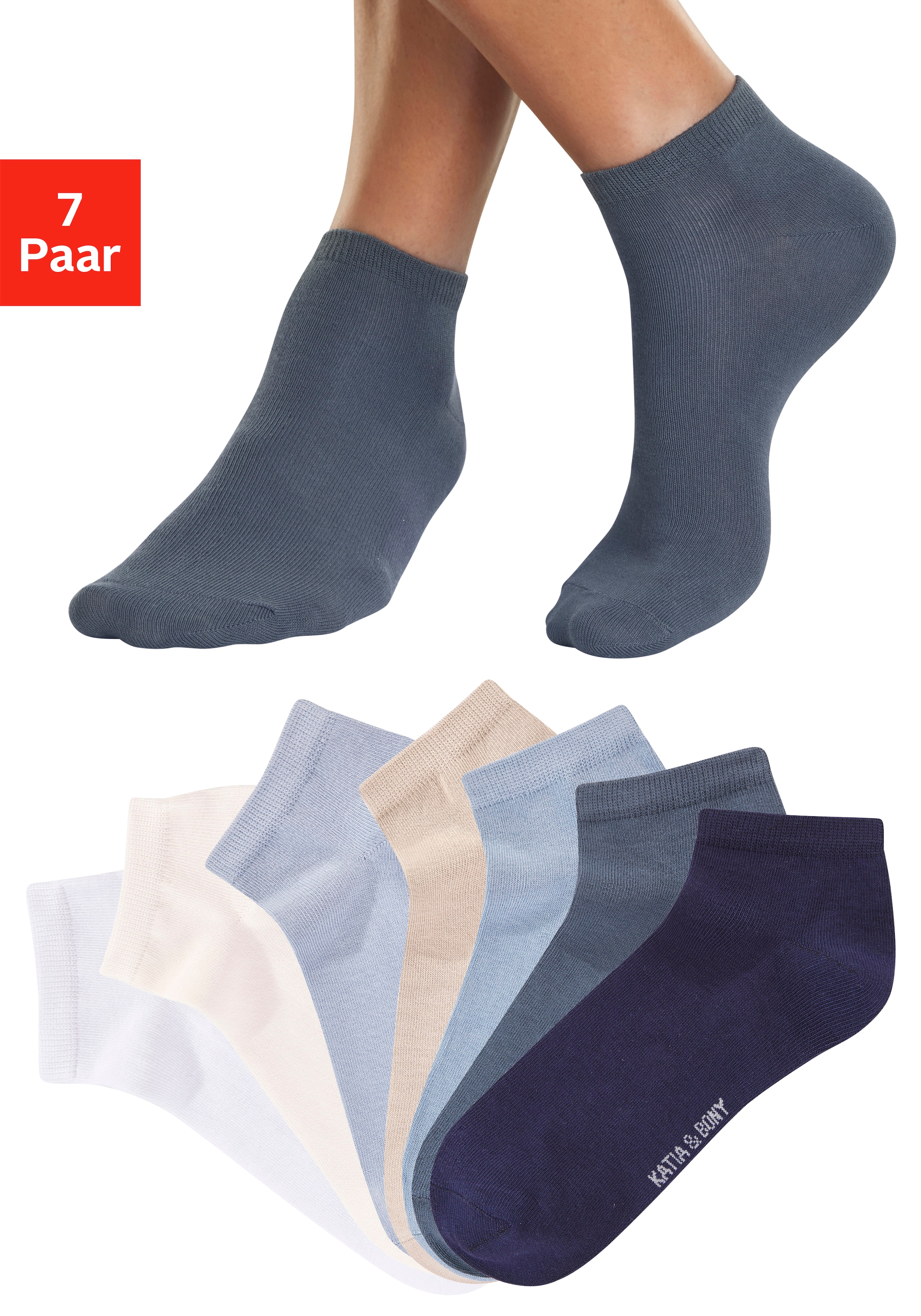 H.I.S Sneakersocken Packung, 7 Paar tlg. verschiedene Farben in einer Packu günstig online kaufen