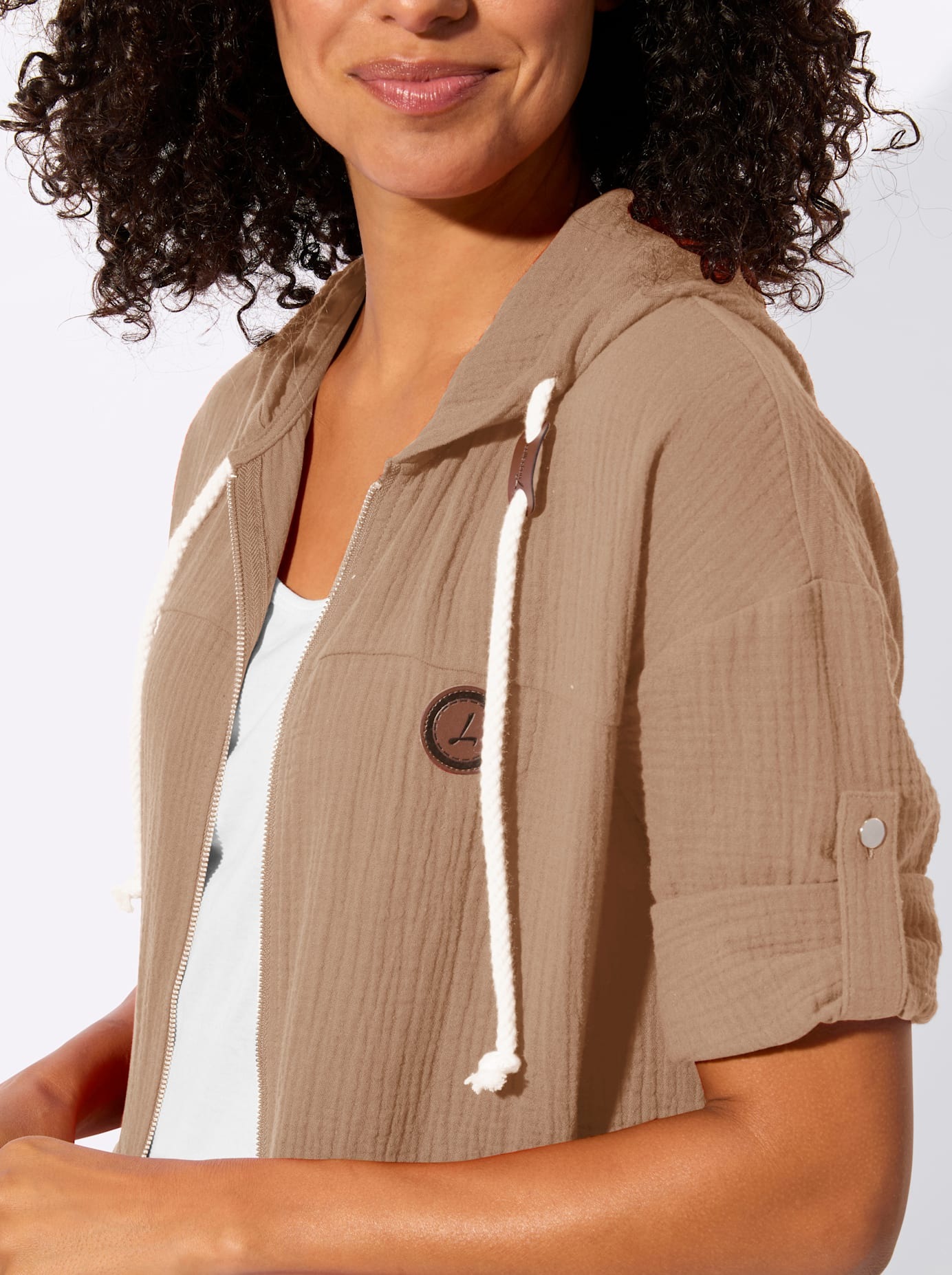 Casual Looks Women's Blouse Jacket Camel Size 42 3