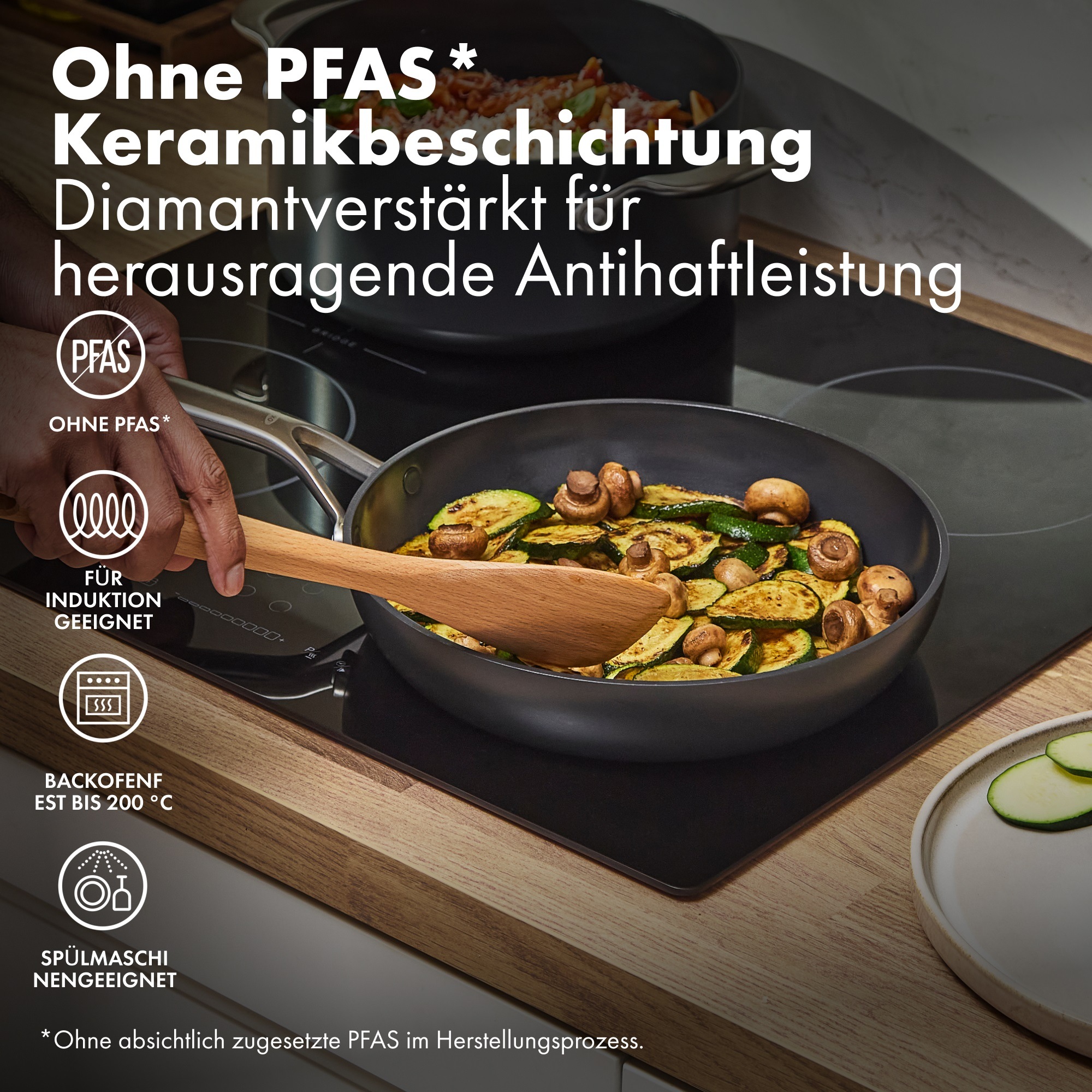 OXO Good Grips Bratpfanne »Ceramic Professional Antihaft-Pfanne« Edelstahl 1 tlg. Kochen im Alltag leicht gemacht