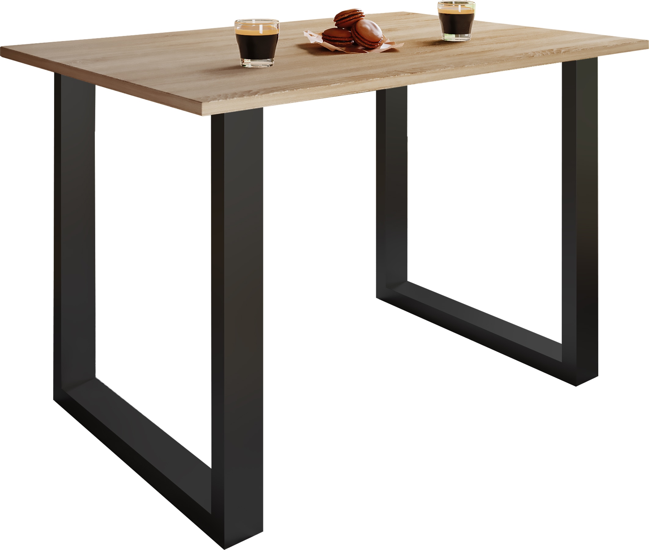 VCM Xona U Dining Table Black/Oak 140x80