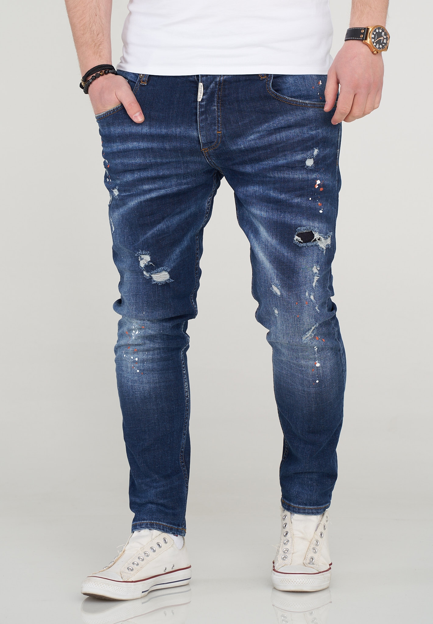 Slim-fit-Jeans »ELEAN«, mit lässigen Used-Elementen