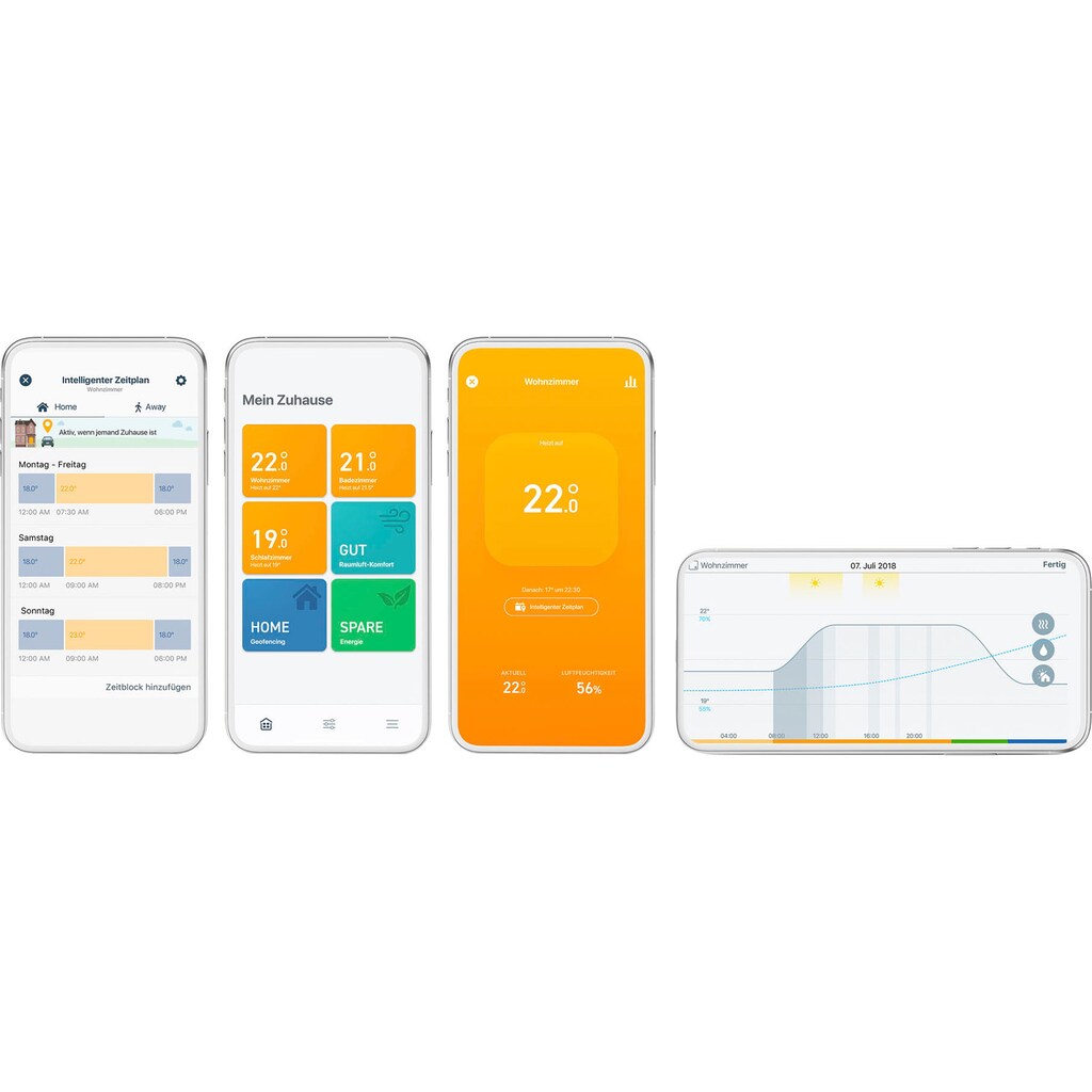 Tado Heizkörperthermostat »Starter Kit - Smartes Thermostat V3+ (Verkabelt) für Heizthermen«