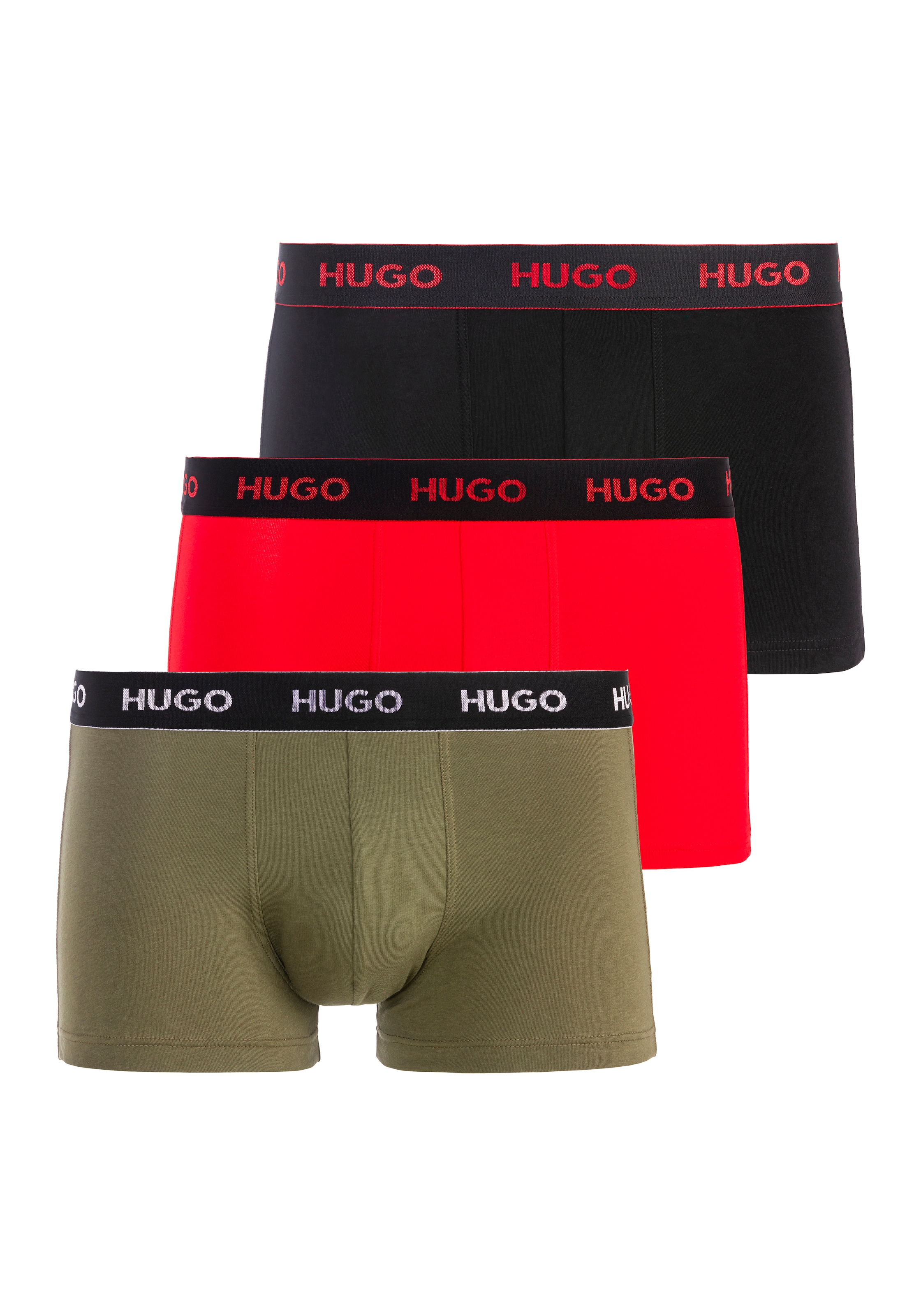 HUGO Underwear Trunk "TRUNK TRIPLET", (Packung, 3 St.), mit Logobund