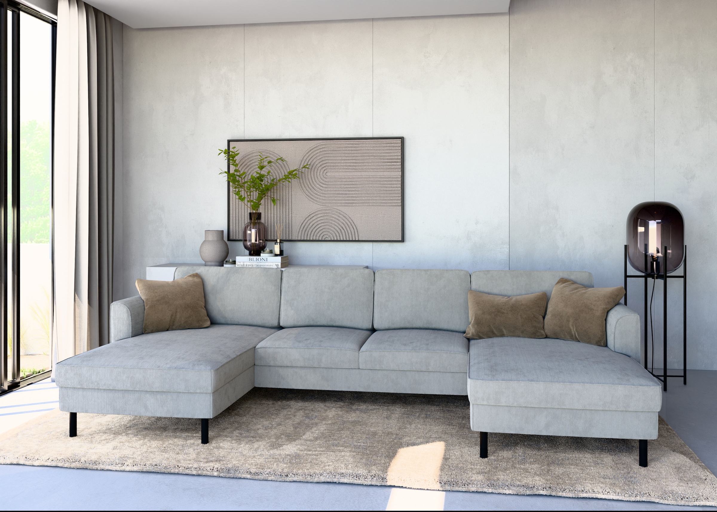 Home affaire Wohnlandschaft "Booster II, whlw. mit Schlaffunktion & Bettkas günstig online kaufen