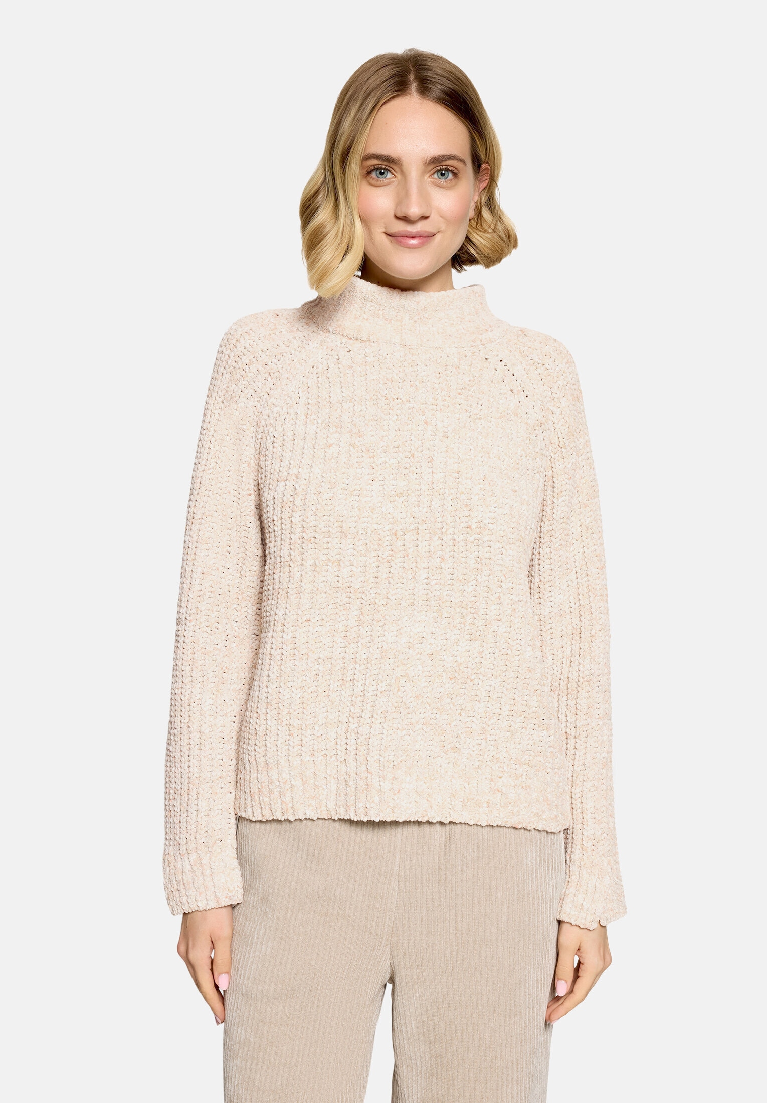 Cartoon Strickpullover »Damen mit Stehkragen« 1