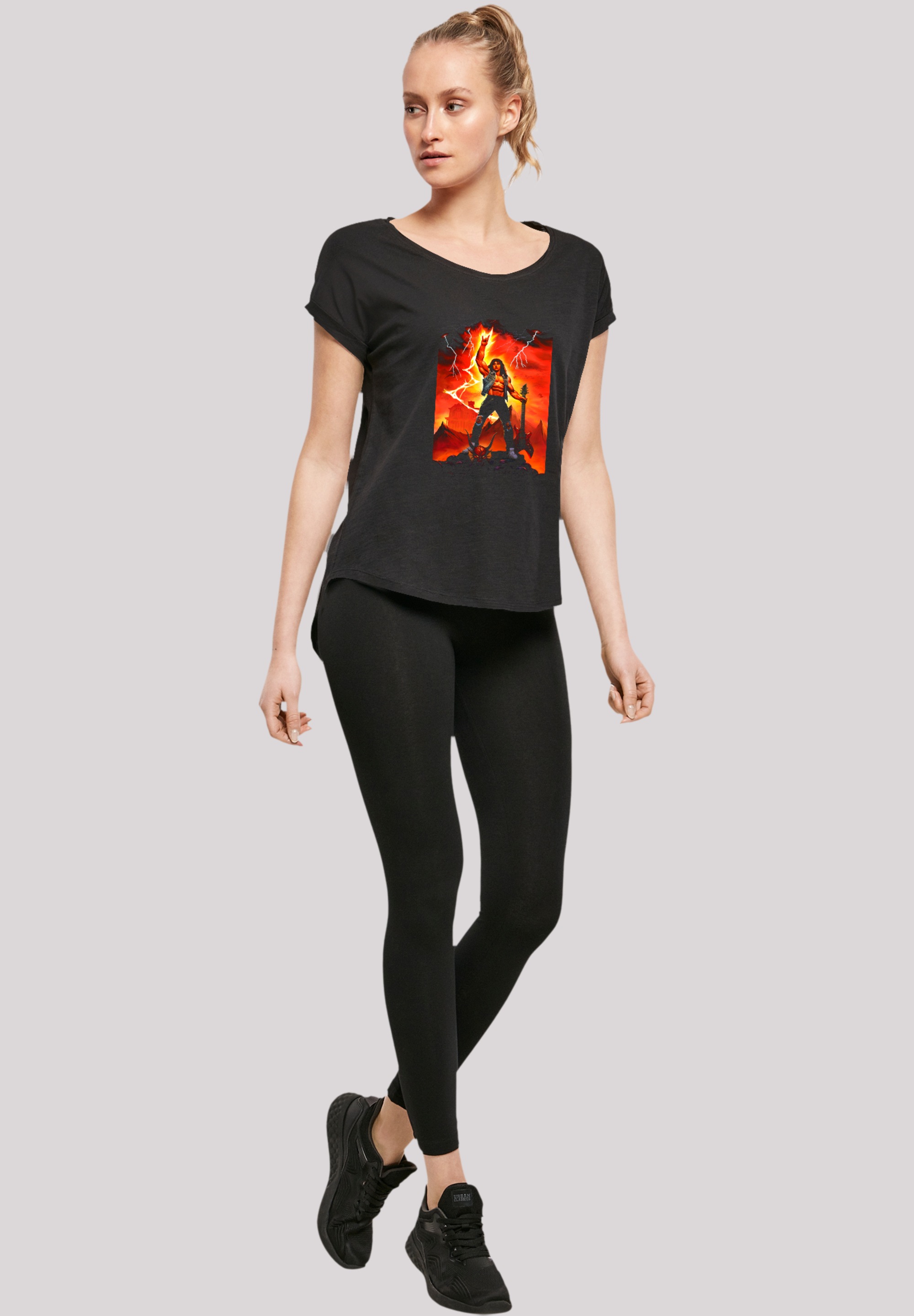F4NT4STIC T-Shirt »Stranger Things Hell Guitar- DTG Netflix TV Series«, Premium Qualität