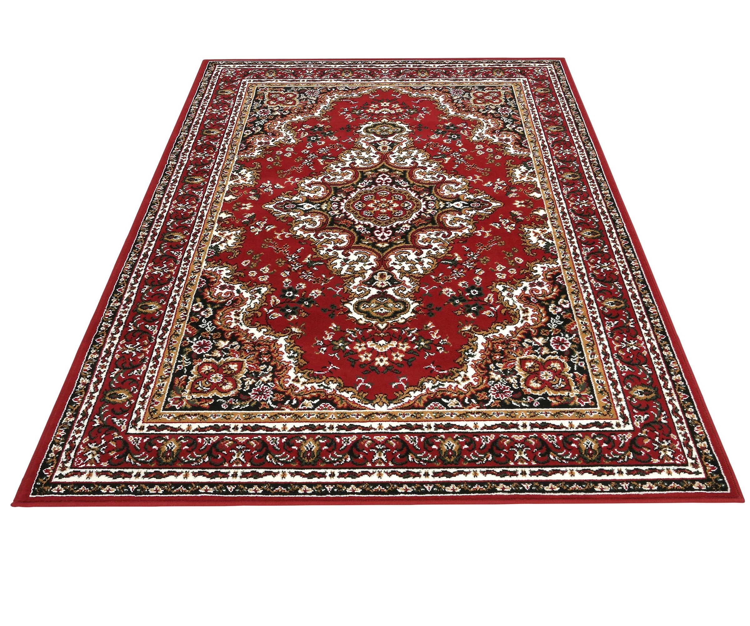 Teppich OTTO HOME "Oriental, Made in Belgium" Gr. 3, rot, B:120cm H:7mm L:170cm, Kunstfaser, Teppiche, Teppich, Orient-Optik, mit Bordüre, Teppich, Kurzflor, Weich, Kundenliebling 3