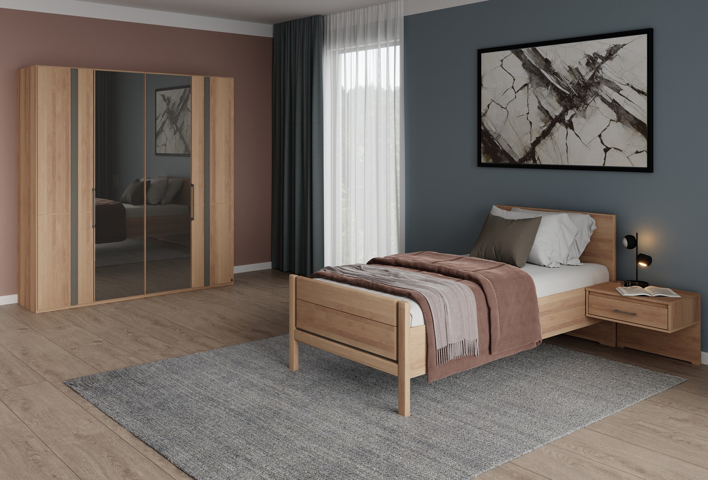 Musterring Schlafzimmer-Set "Sorrent, Kleiderschrank, Bett & Nachtkommoden, günstig online kaufen