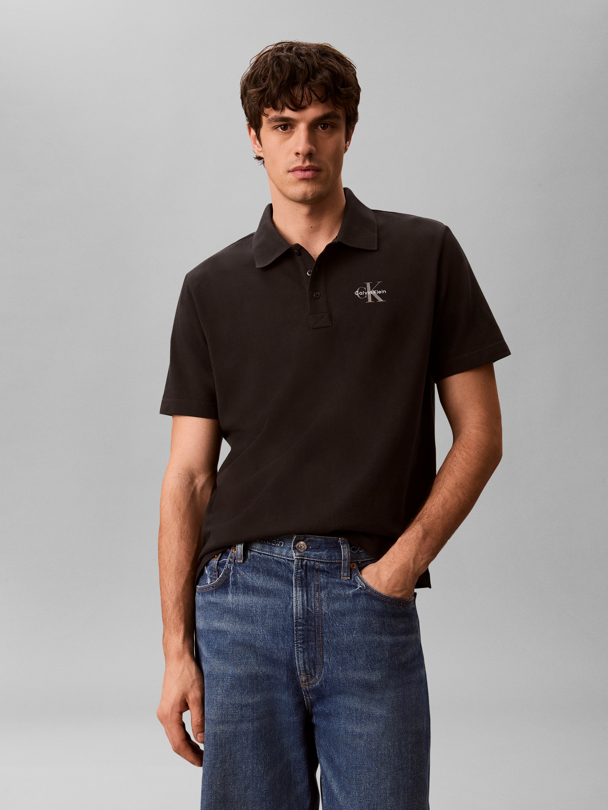 Calvin Klein Jeans Poloshirt "EASY MONOLOGO CASUAL PIQUE" Regular fit mit Polokragen