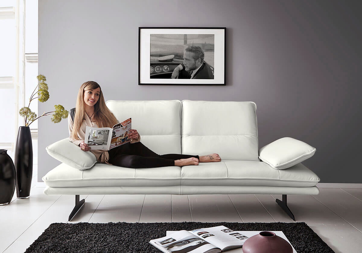 W.SCHILLIG 2-Sitzer "broadway, Designsofa mit tollem Sitzkomfort, Breite 216cm" Sitztiefenverstellung, Kopfteil- & Seitenteilverstellung, Breite 216cm