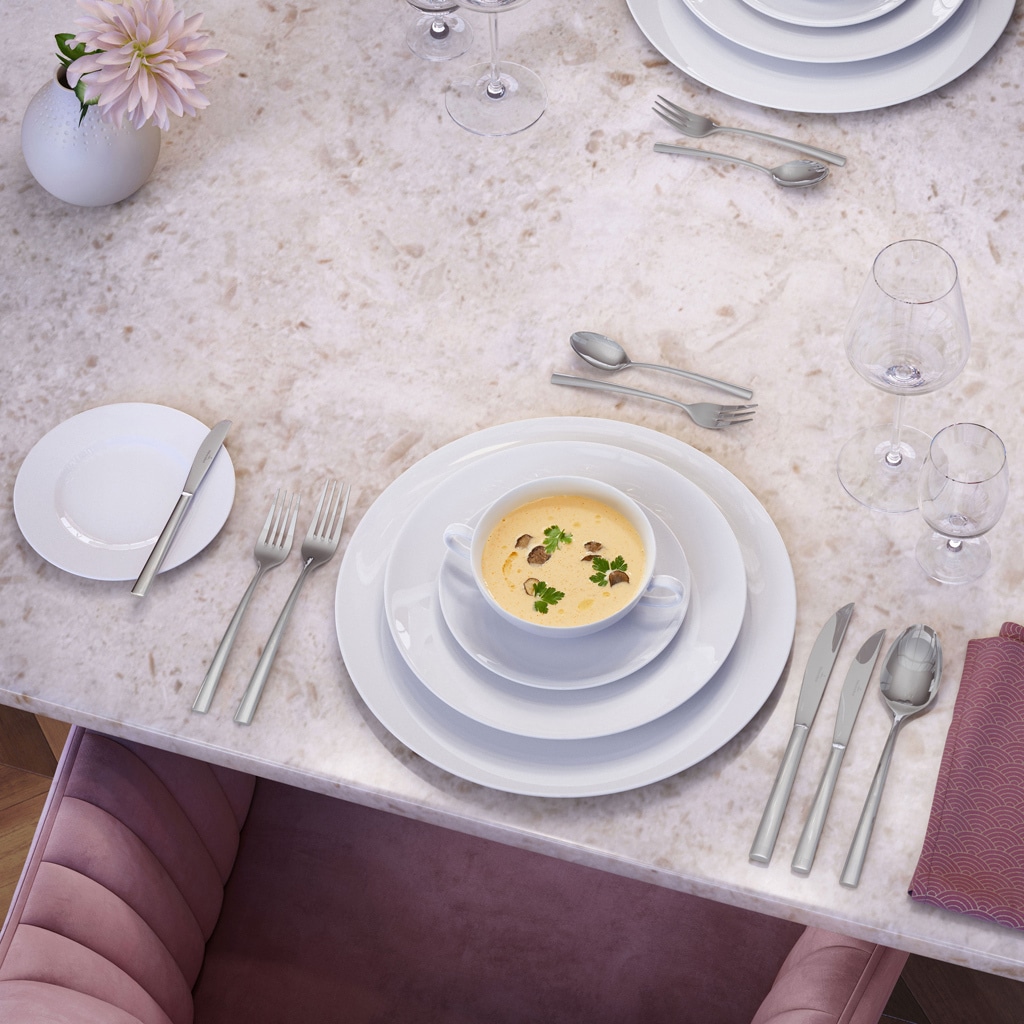 Villeroy & Boch Tafelmesser »Tafelmesser Piemont 226 mm 6er Set silber« Spülmaschinenfest