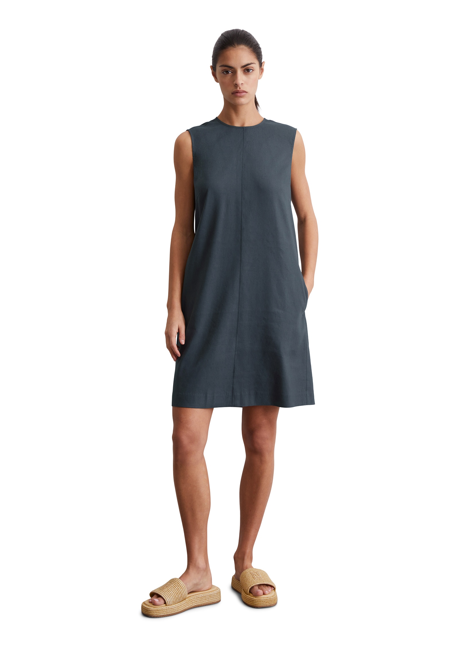 Marc O'Polo Midikleid »aus Leinen-Viskose-Stretch«