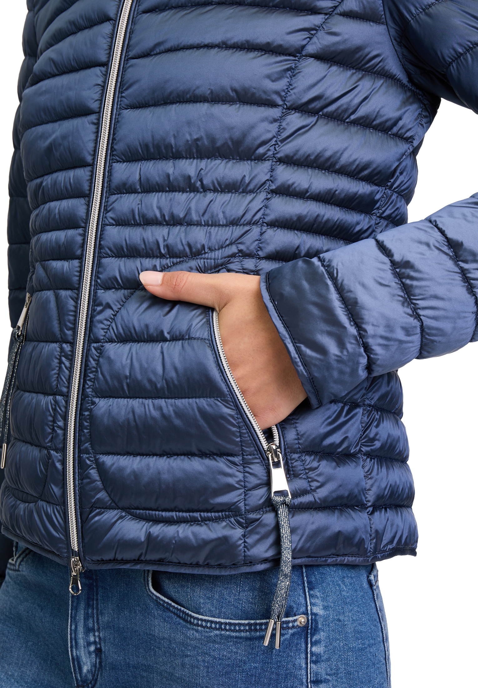 Cartoon Steppjacke »Cartoon Damen Steppjacke mit Reißverschlusstaschen«, mit Kapuze