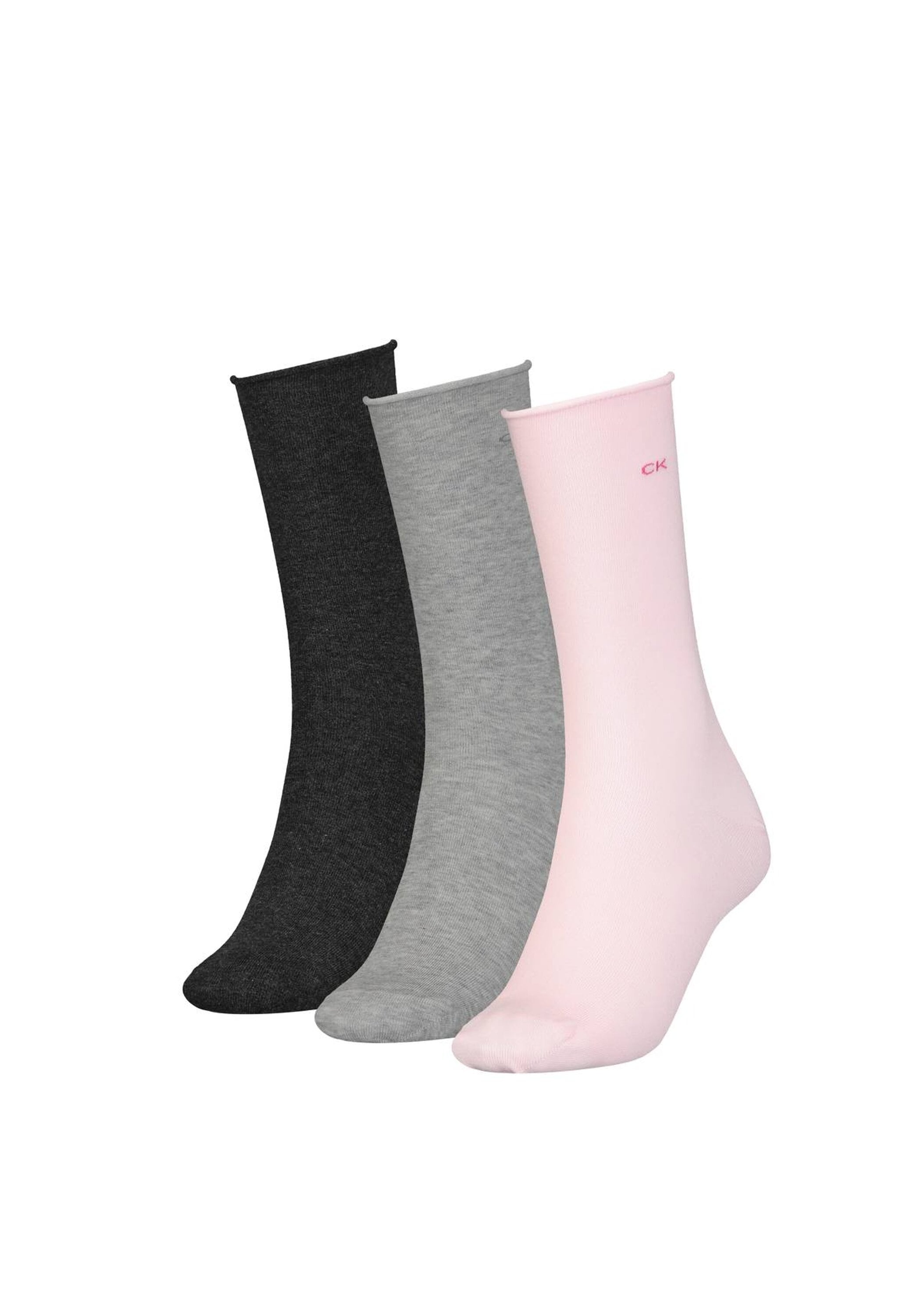 Calvin Klein Kurzsocken "Socken CK WOMEN SOCK 3P ROLL TOP 3er Pack" günstig online kaufen